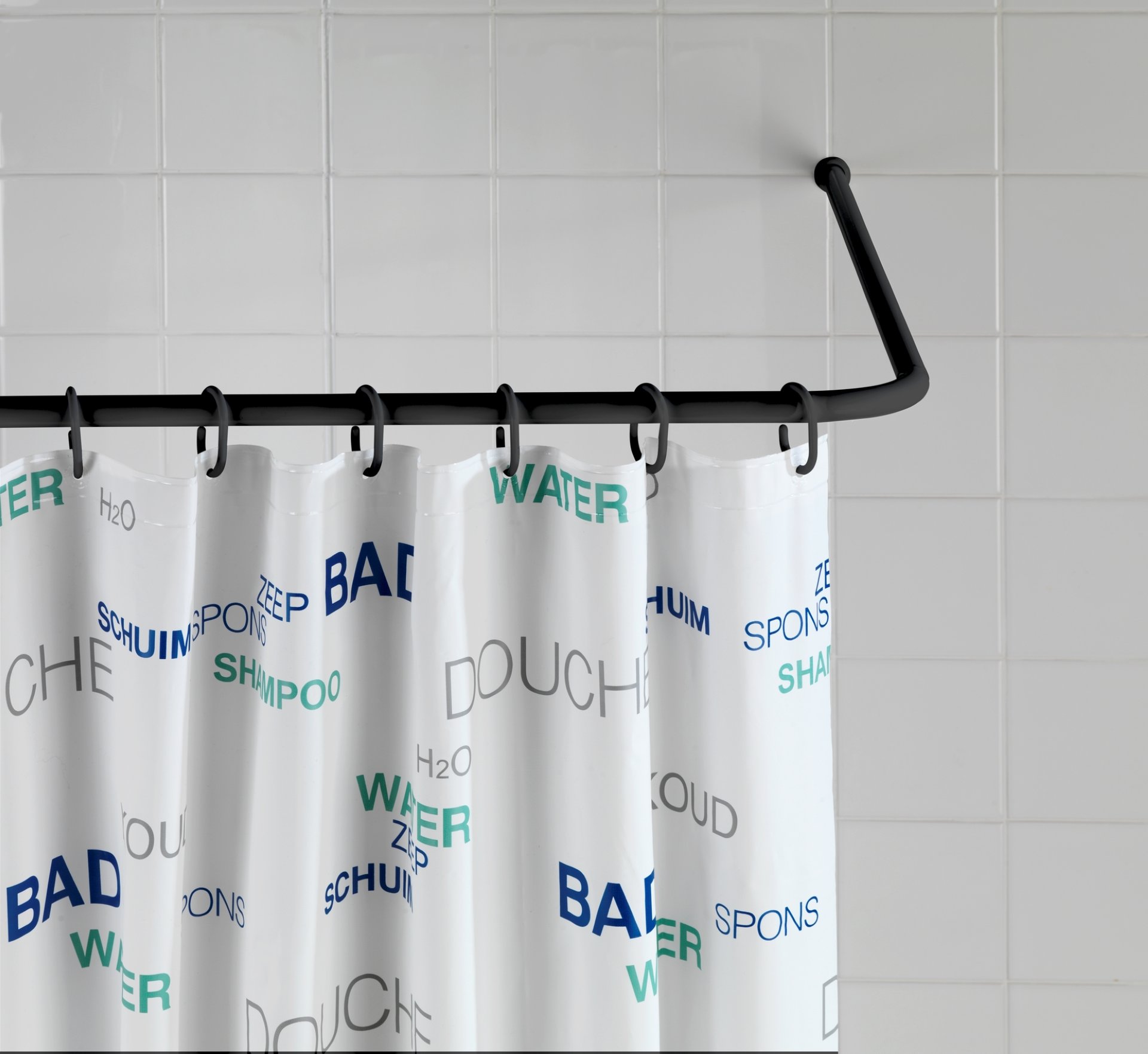 WENKO UNIVERSAL Duschstange 2 cm, Schwarz