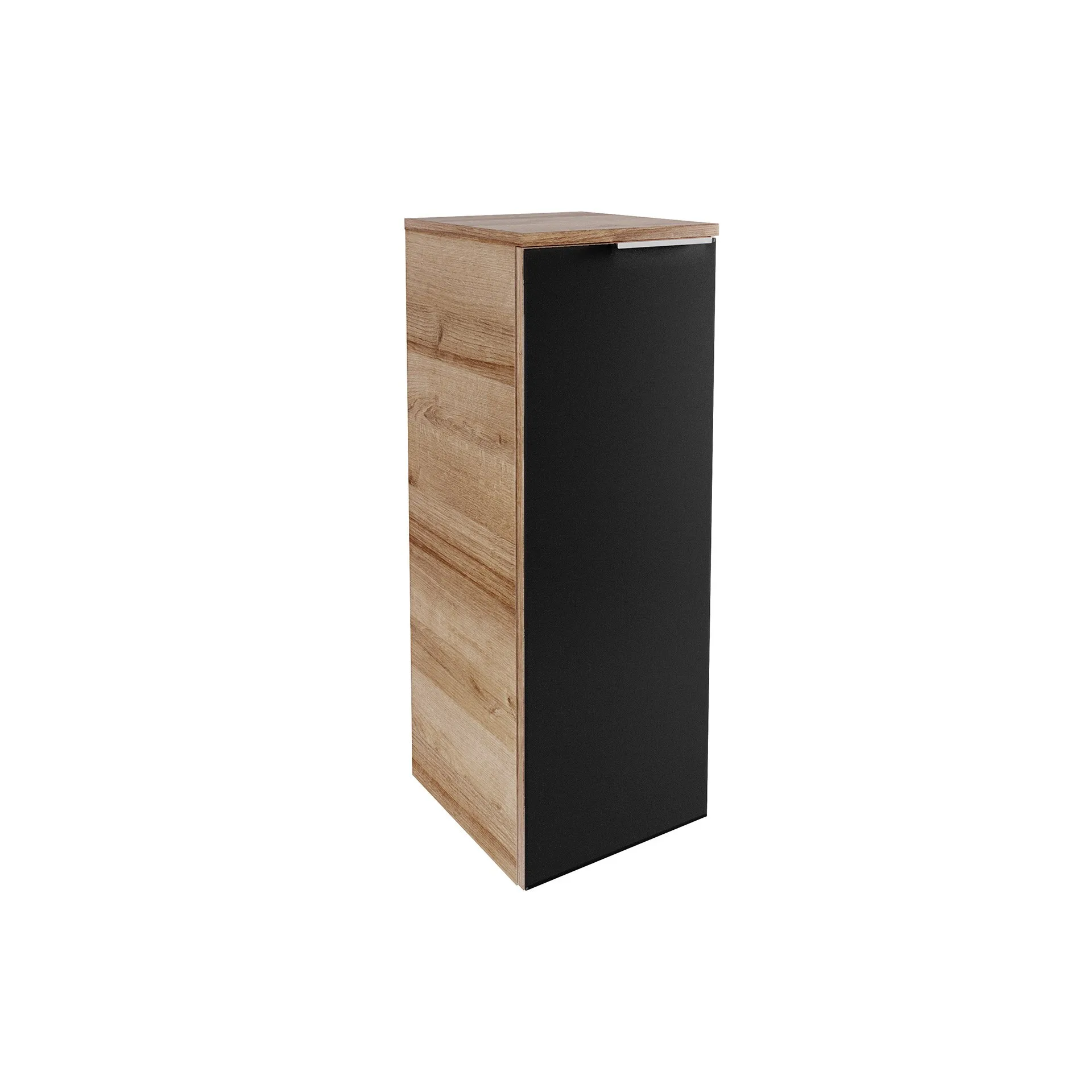 Fackelmann B.BRILLANT Midischrank, 30 cm breit, Anthrazit Glas/Braun hell