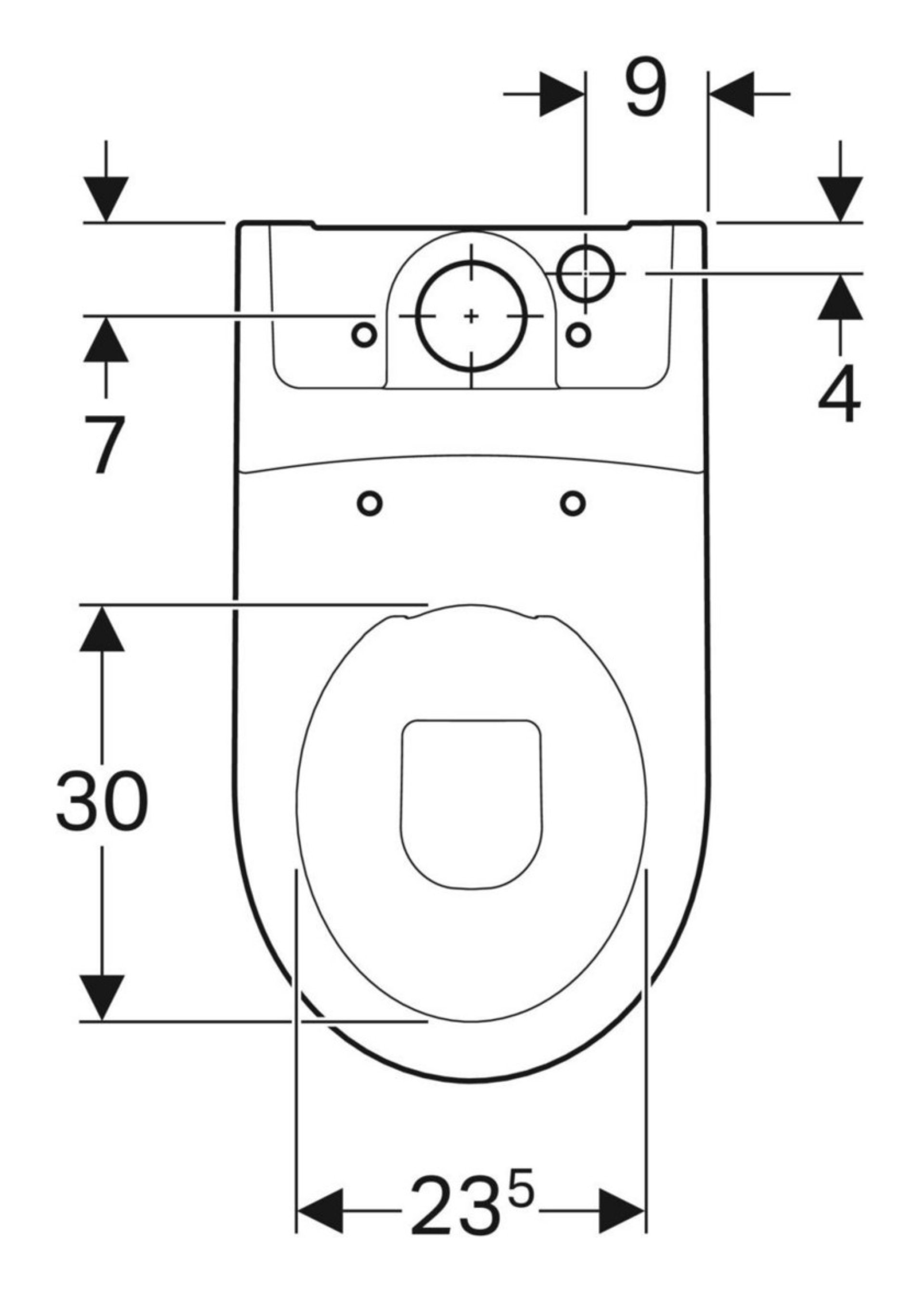 GEBERIT ICON Tiefspül-WC, Weiß, für Spülkasten, bodenstehend, spülrandlos, Keratect