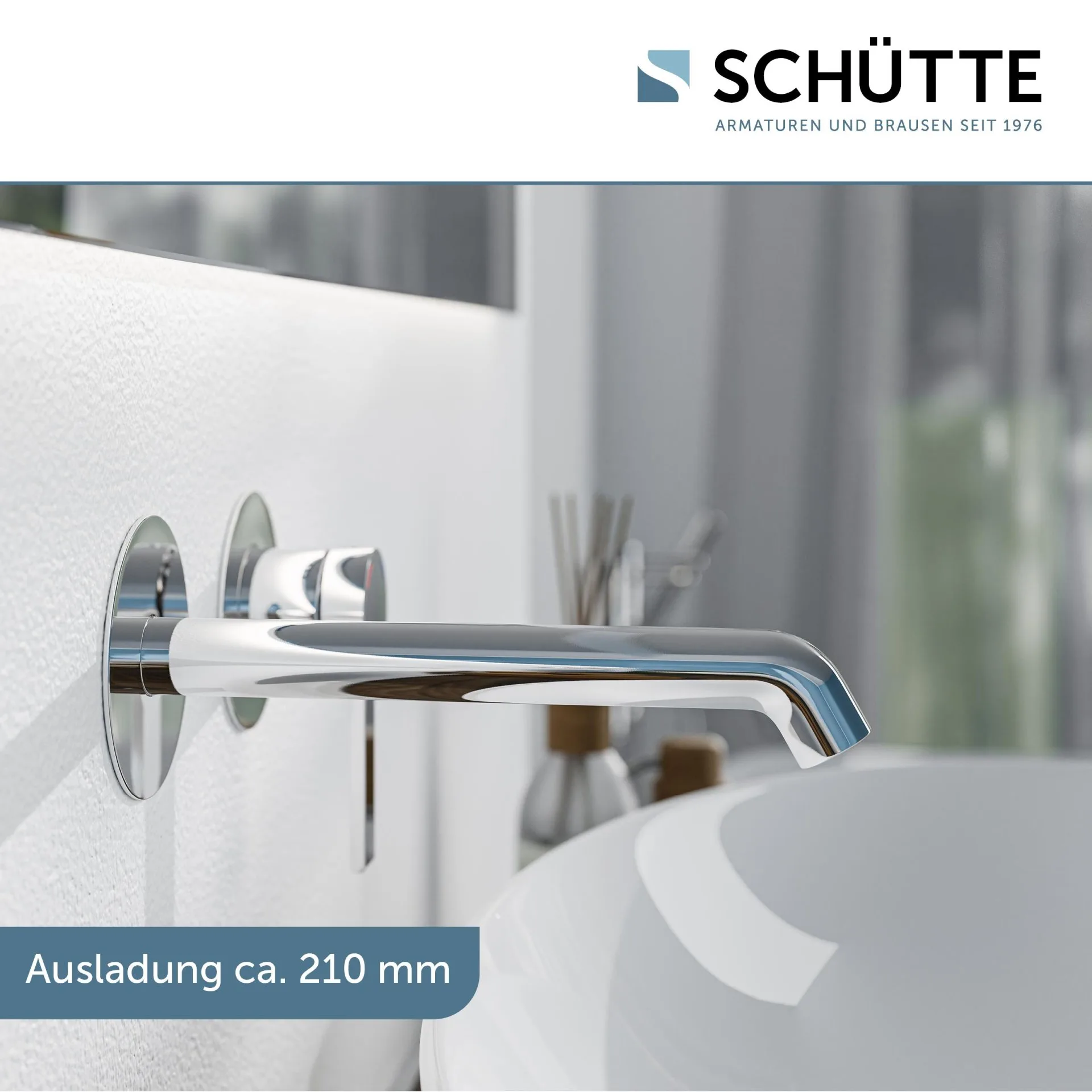 SCHÜTTE LOS ANGELES Waschtischarmatur, Chrom, für Wandmontage