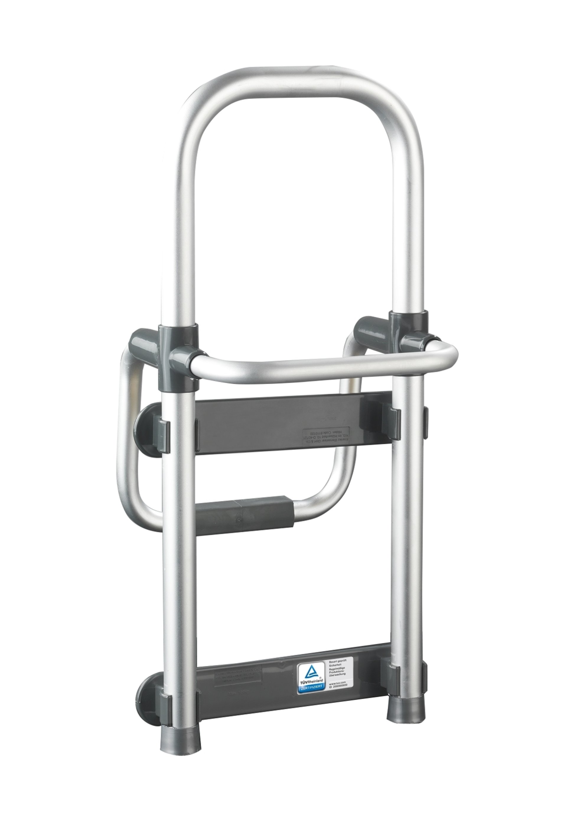 WENKO SECURA Badewannen-Einstiegshilfe, Silber, verstellbar, 120 kg Tragkraft