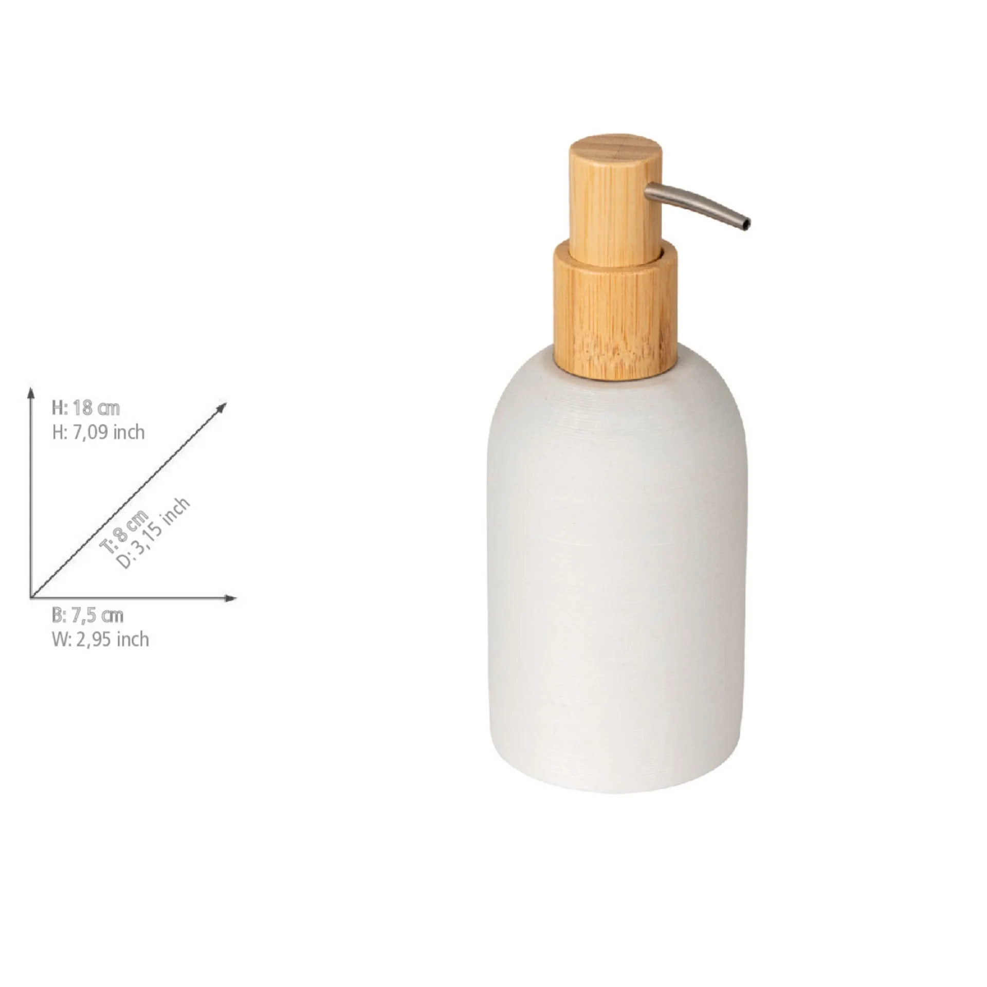 WENKO ALTAVALLE Accessoire Set, Weiß, Zahnputzbecher, Seifenspender, Keramik
