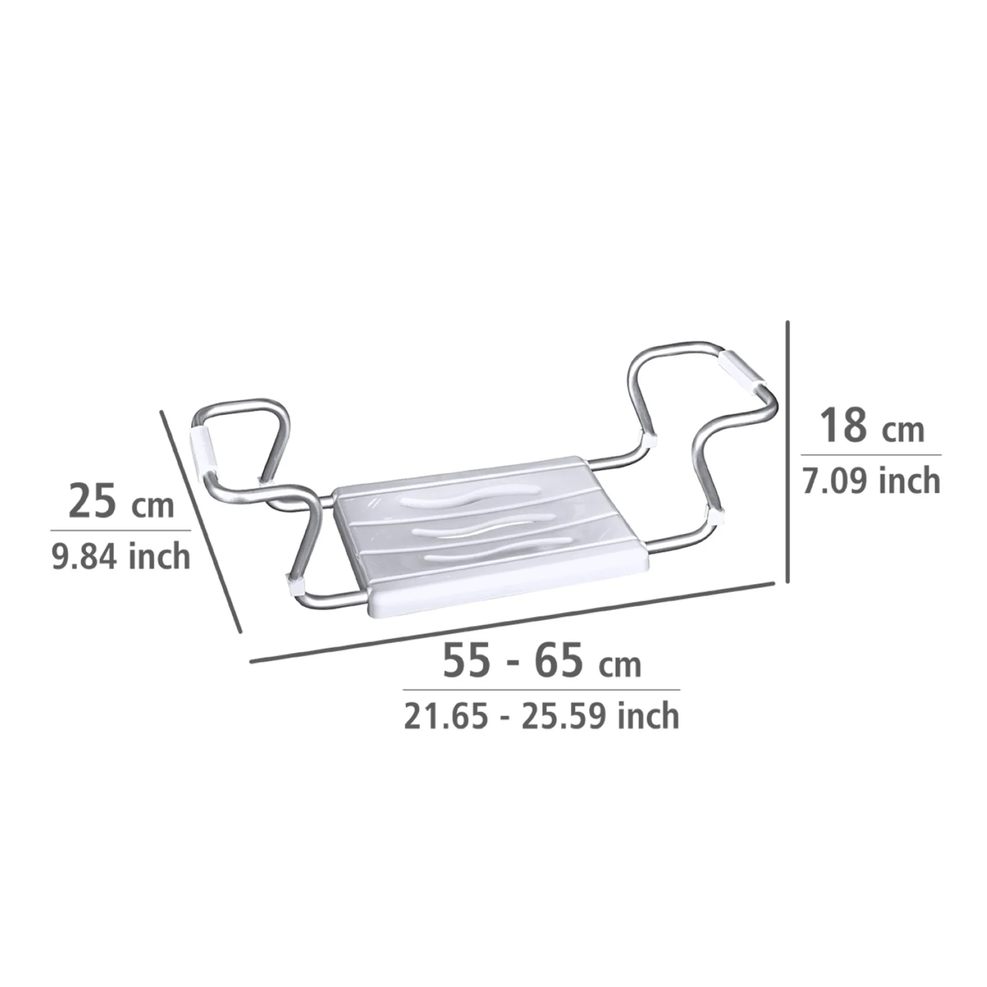 WENKO SECURA Badewannensitz, Weiß, 120 kg Tragkraft