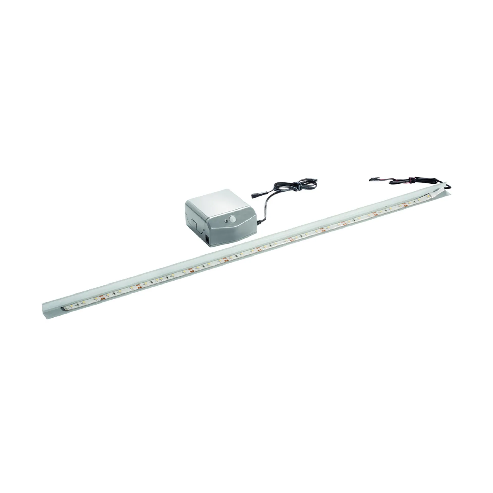 FACKELMANN LUNA Badmöbel Set 5-teilig 80 cm breit, Anthrazit, Waschbecken Glas Weiß + LED Spiegel + Hochschrank + Waschbeckenbeleuchtung