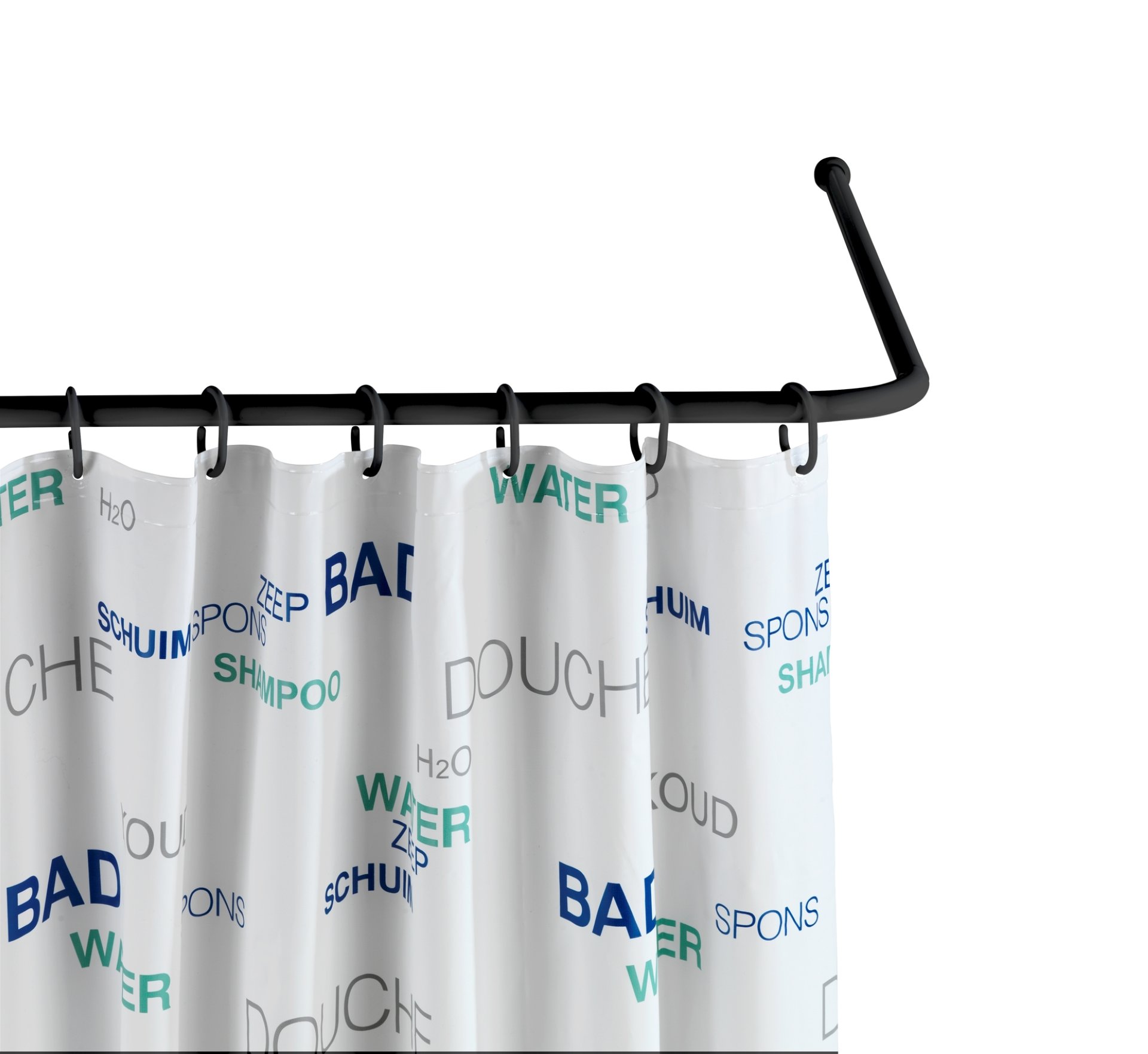 WENKO UNIVERSAL Duschstange 2 cm, Schwarz