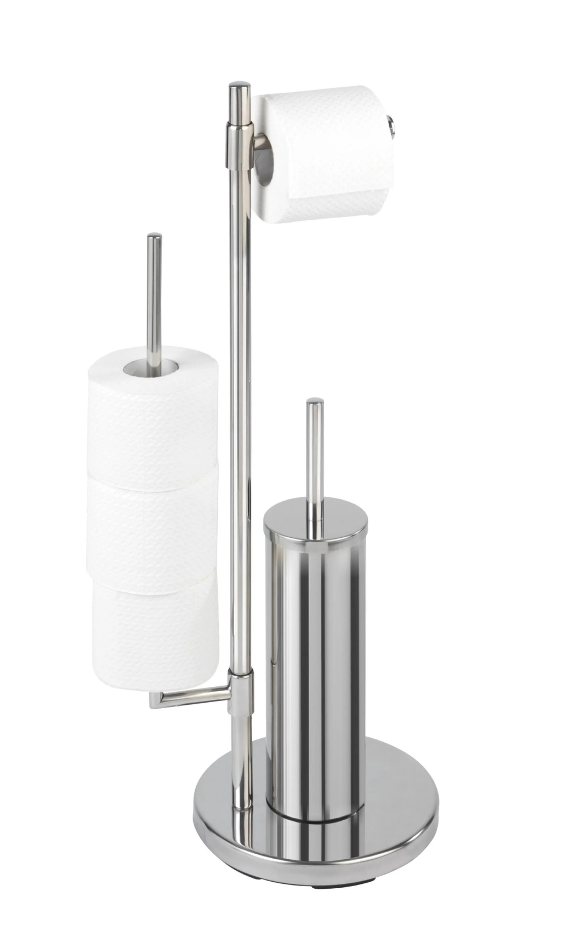 WENKO UNIVERSALO NEO Toilettenpapierhalter, mit WC-Garnitur, Chrom, stehend