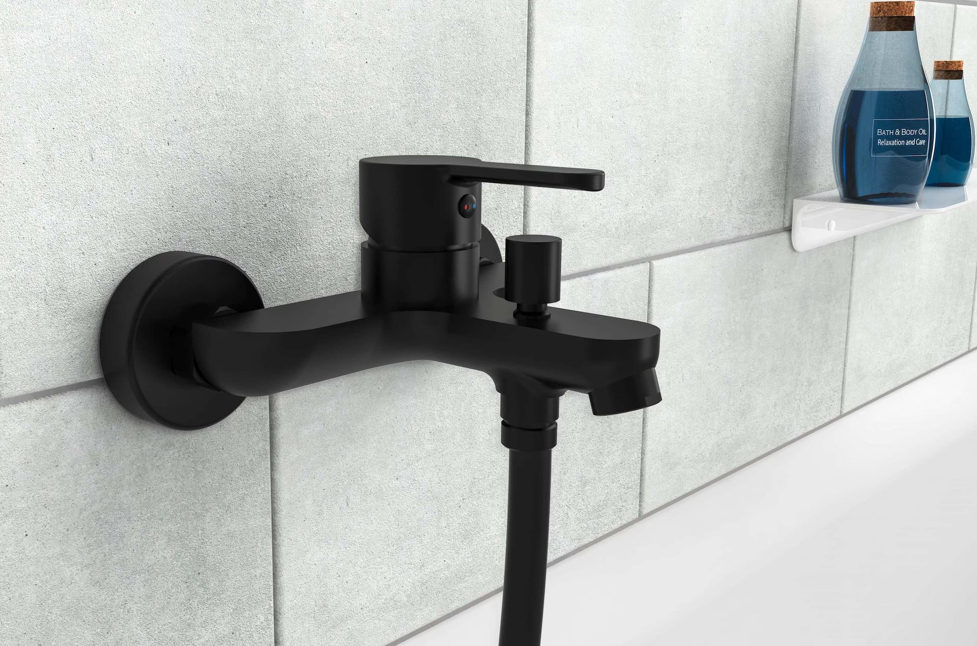 Schütte DENVER Wannenfüllarmatur, Schwarz matt