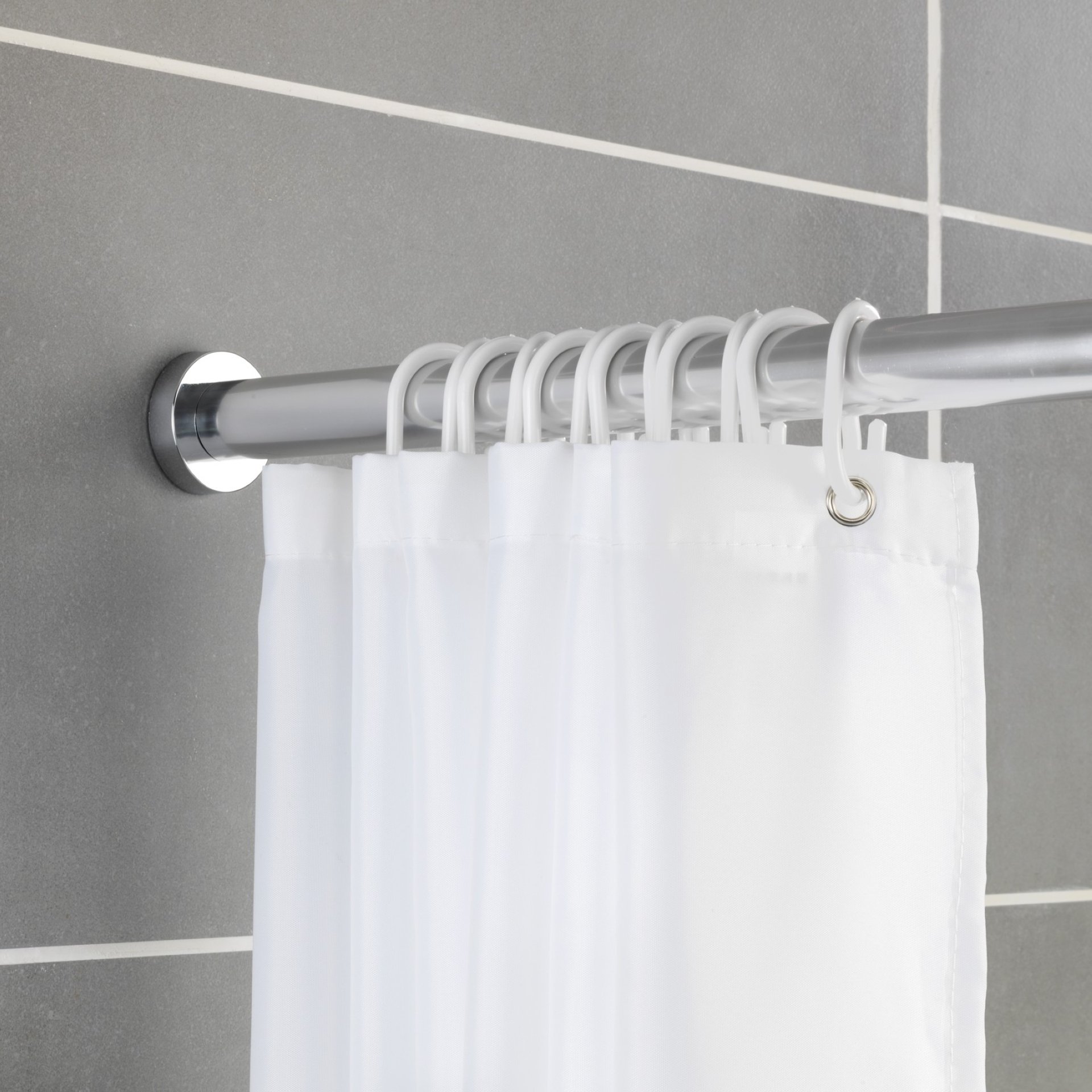 WENKO LUZ Teleskop Duschstange 110-185 cm, Chrom, Edelstahl rostfrei