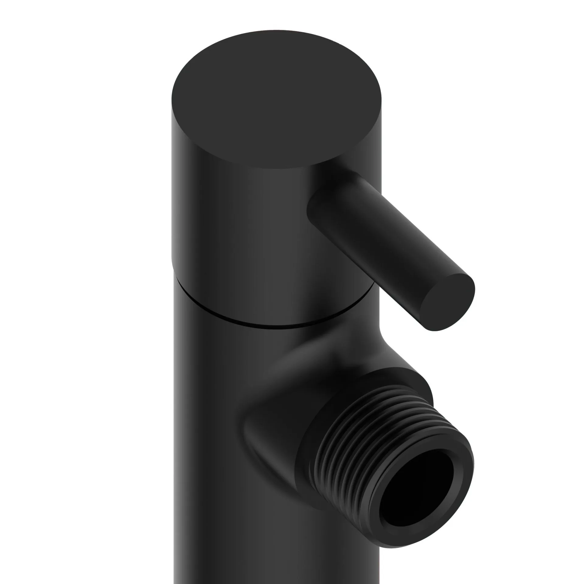 KIRCHHOFF Eckventil, Schwarz, 1/2" x 10 mm, mit Schubrosette