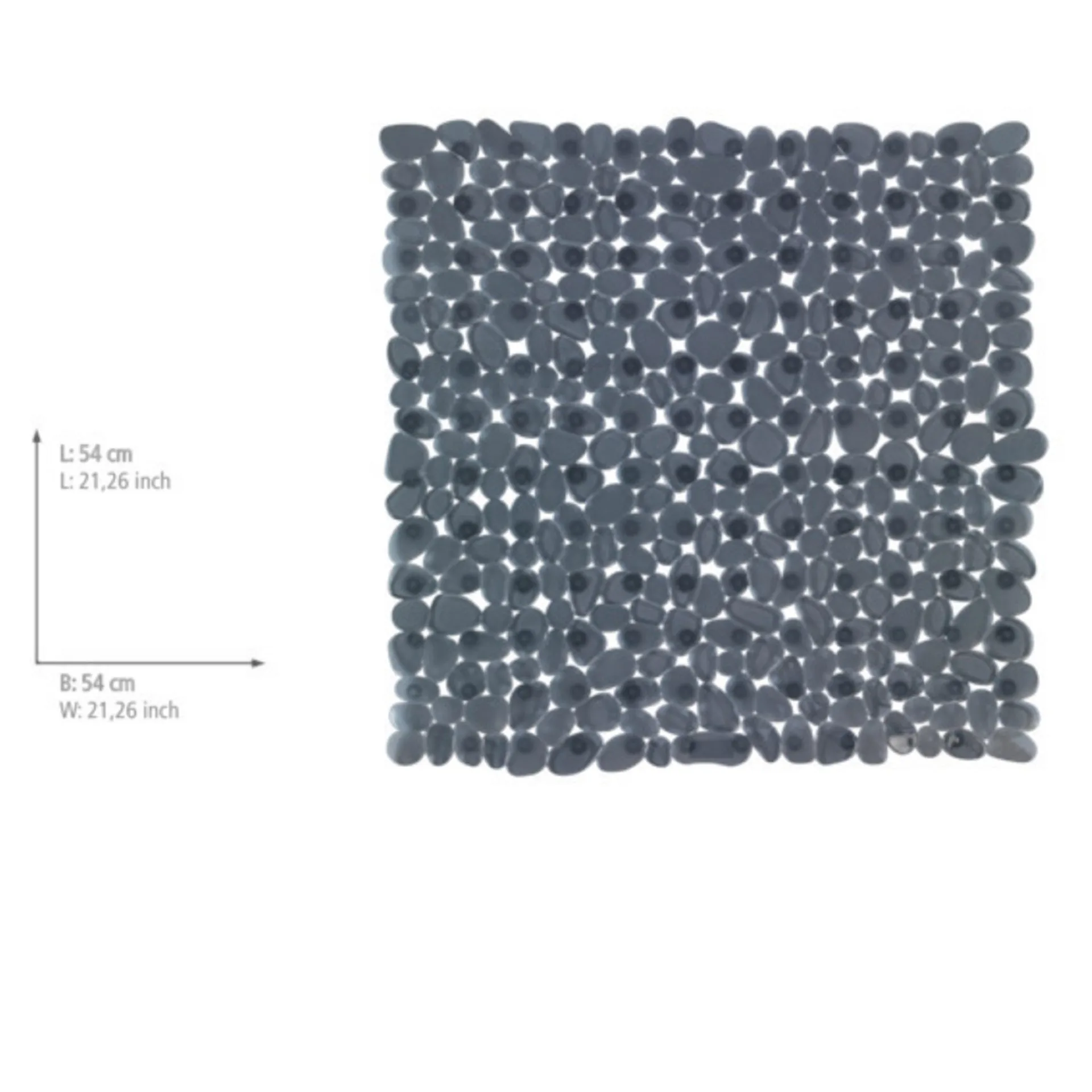 WENKO PARADISE Duscheinlage 54 x 54 cm, Grau