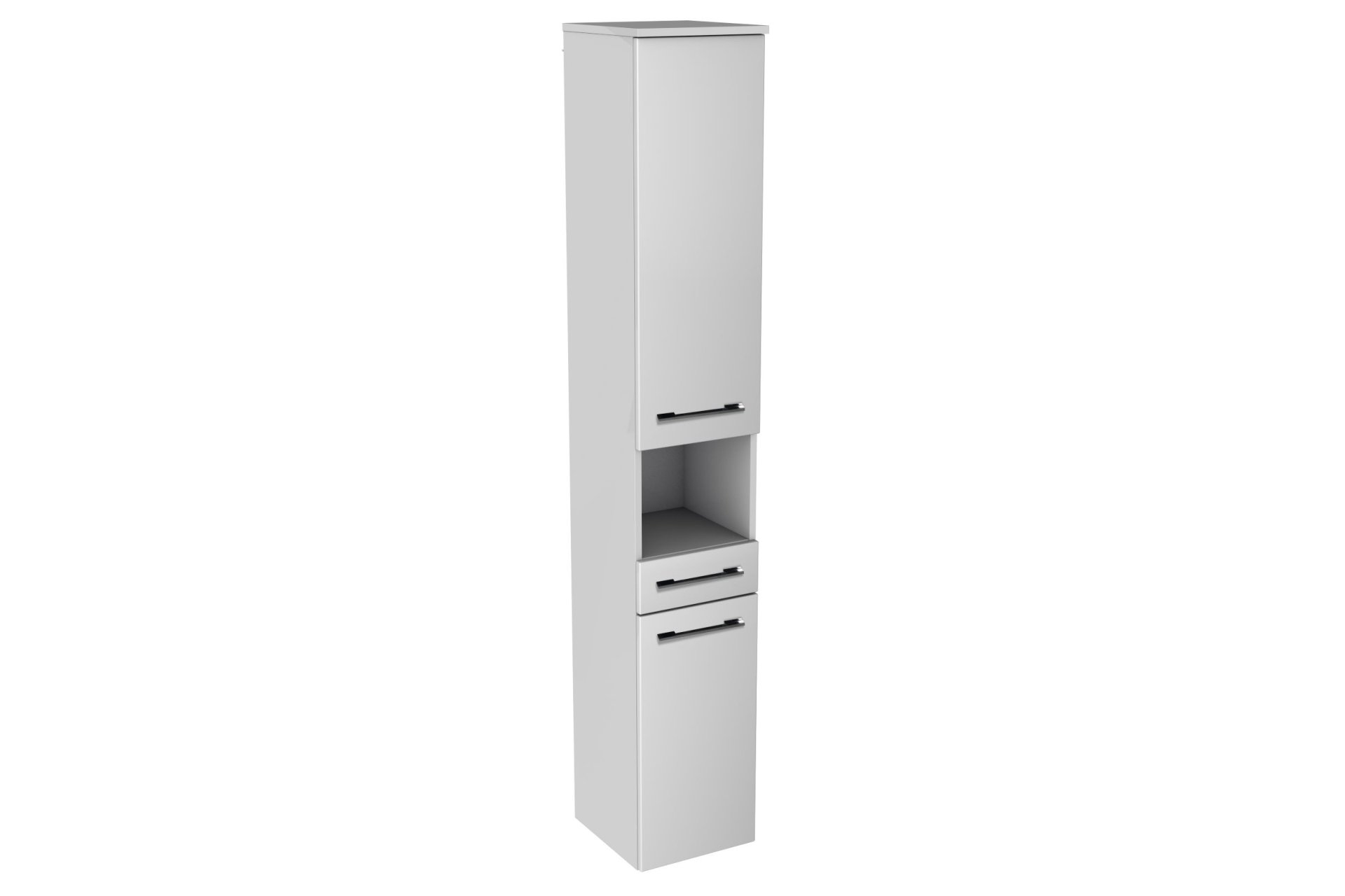 Lanzet Hochschrank mit Nische 30 cm, links, Weiß