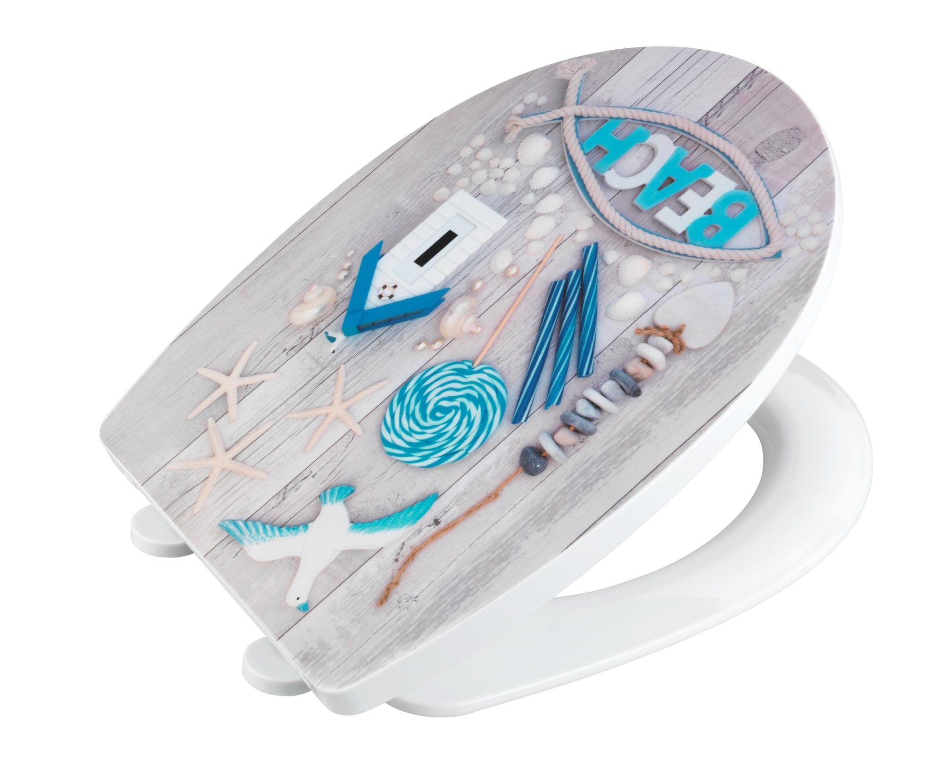 WENKO BEACH WC-Sitz, glänzend, Thermoplast