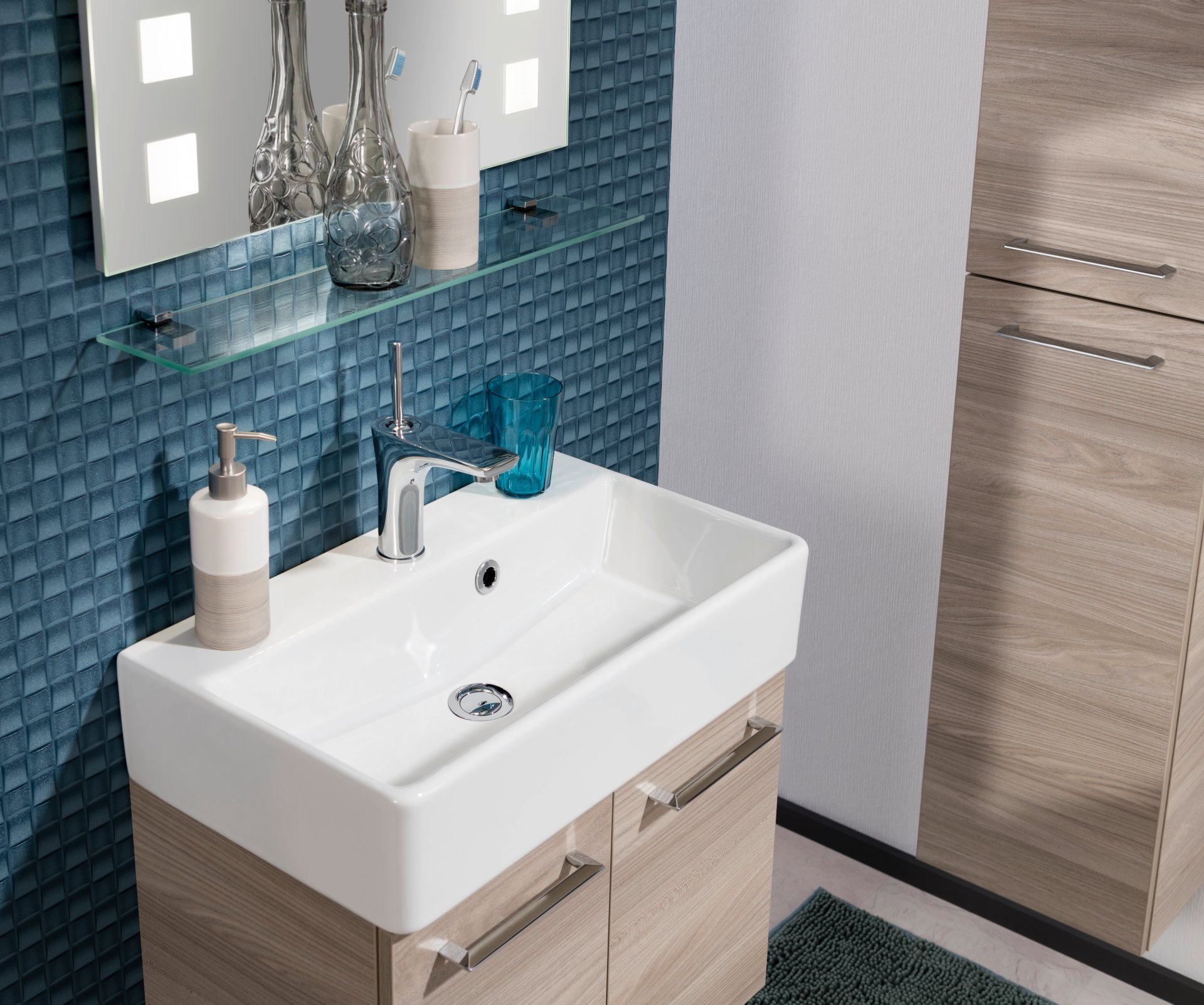 Fackelmann Waschbecken 60 cm aus Keramik