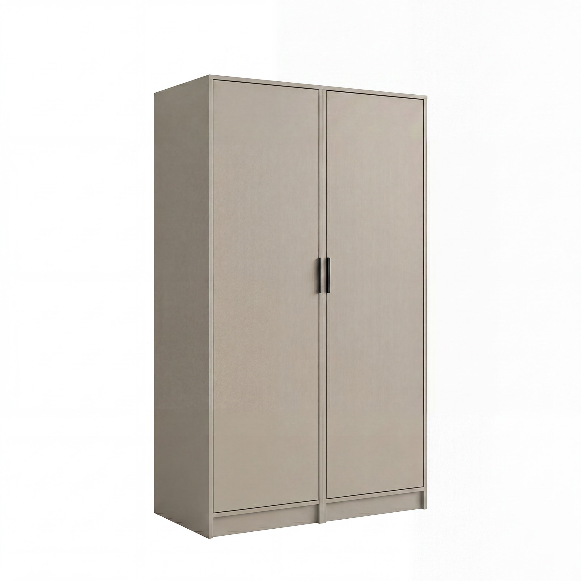 FACKELMANN Putzschrank und Wäscheschrank 100 cm breit, Grau, mit Fuß
