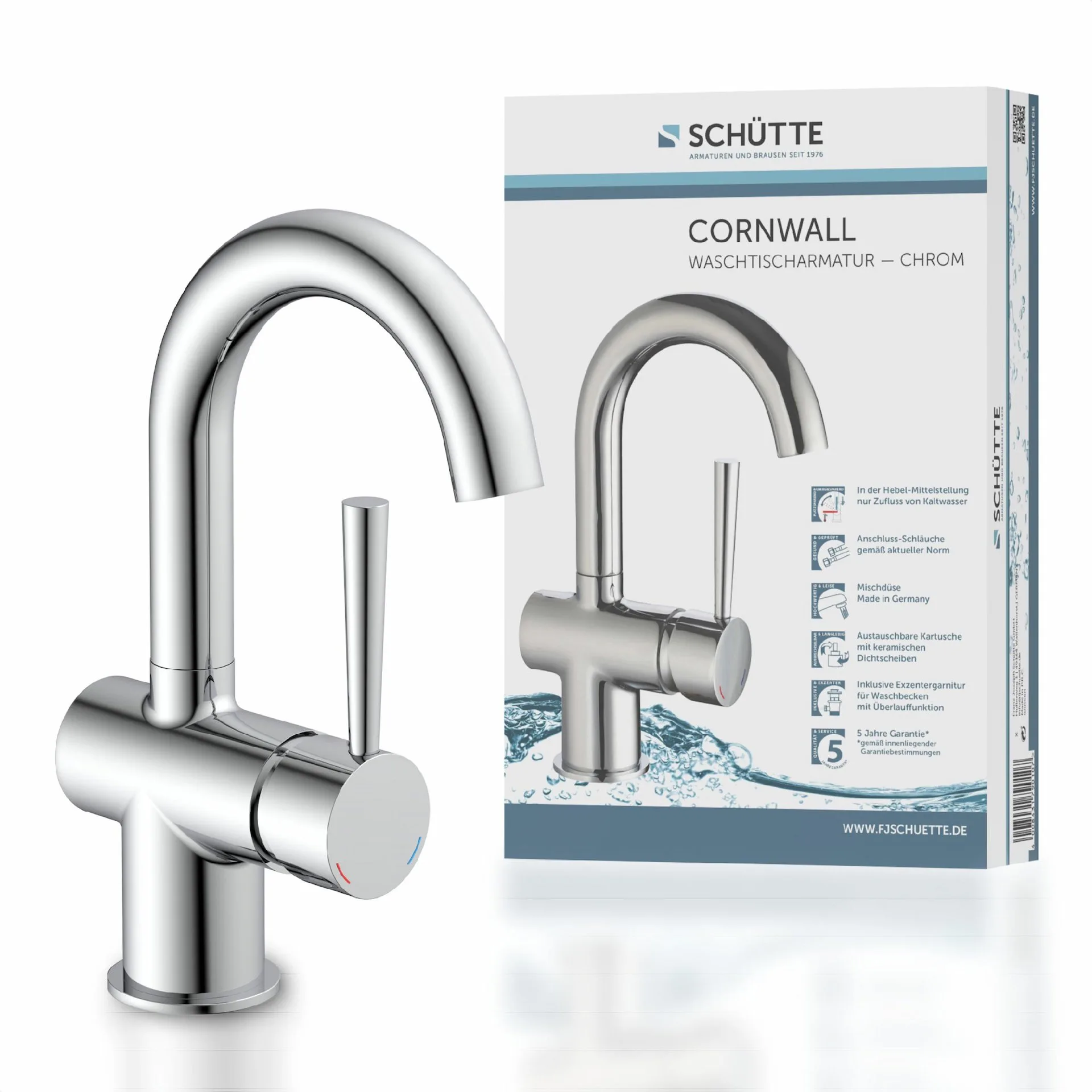 Schütte CORNWALL Waschtischarmatur, Chrom