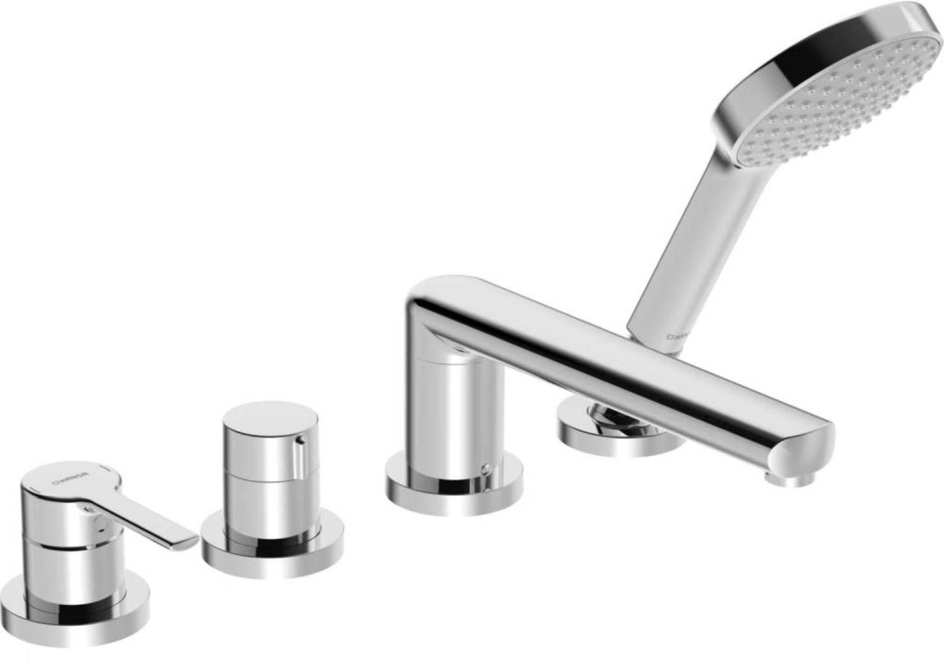 HANSA HANSARONDA Brausearmatur, Chrom, Komplettset eckig