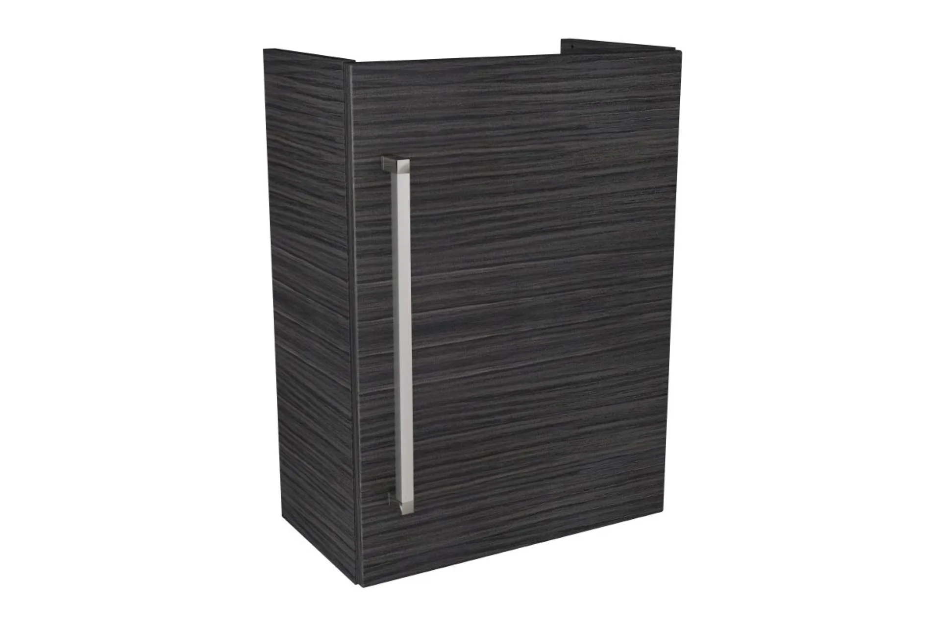 LANZET K3 Waschbeckenunterschrank Gäste WC 44 cm breit, Anthrazit Holzoptik, Türanschlag rechts