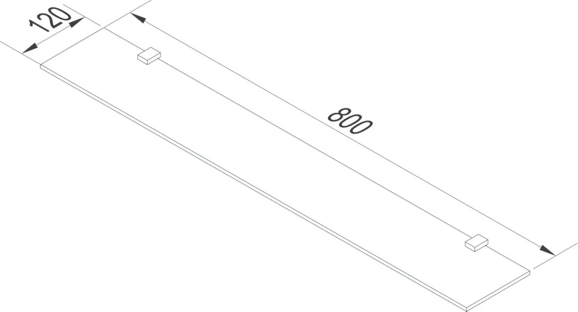 FACKELMANN Glasablage 80 cm breit, inklusive Befestigungsmaterial