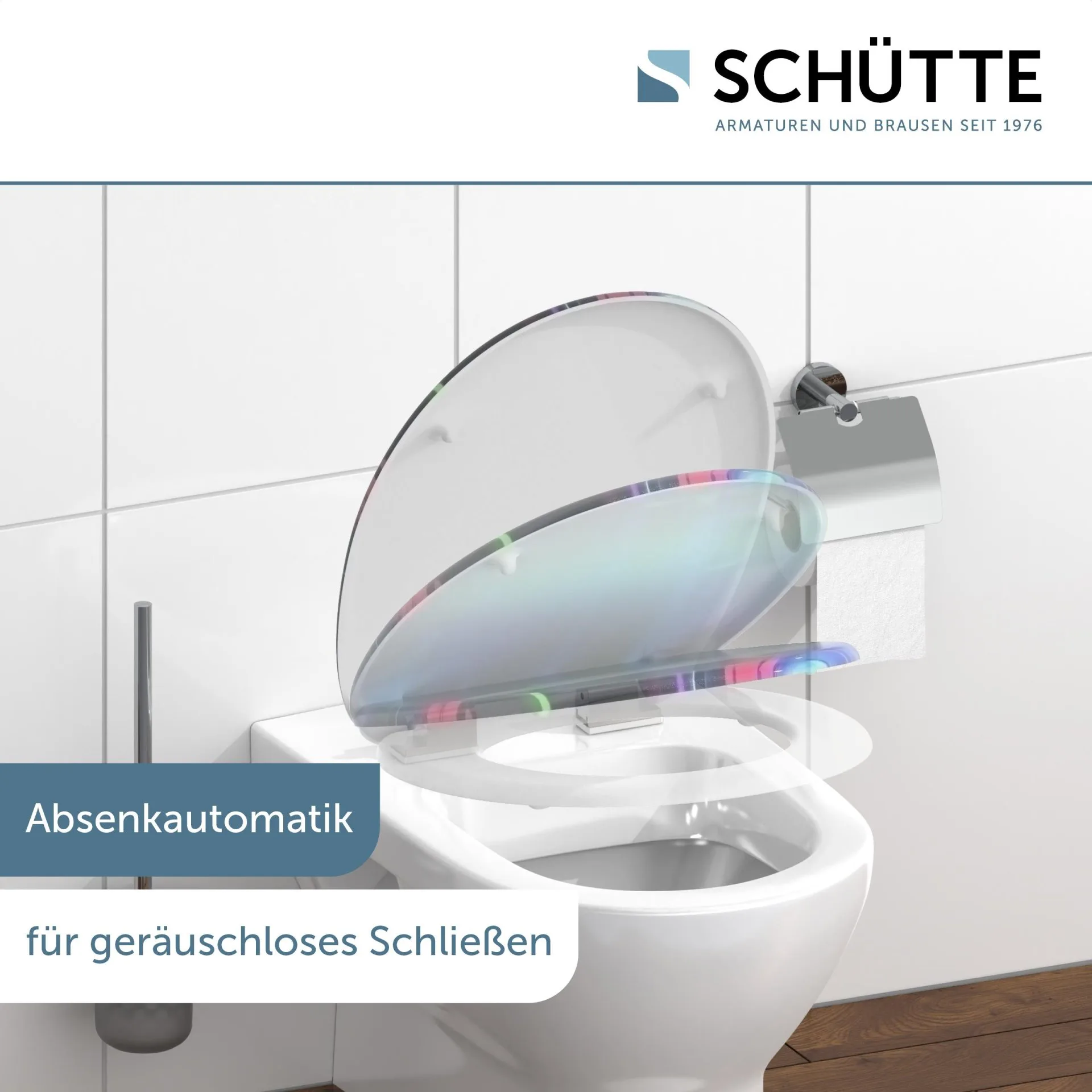 SCHÜTTE NEON PAINT WC-Sitz, Kunststoff, mit Absenkautomatik