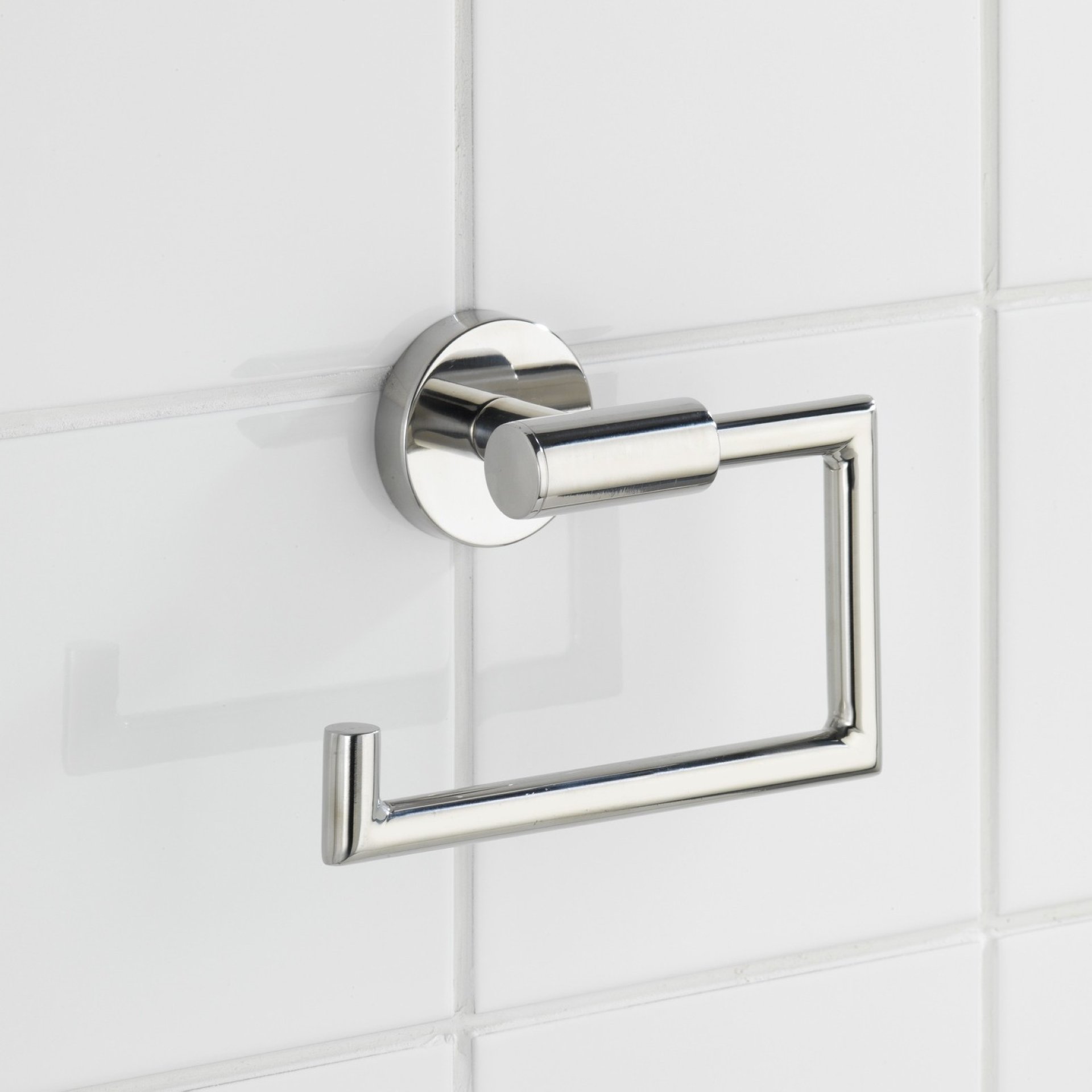 WENKO BOSIO Toilettenpapierhalter, Chrom glänzend, Edelstahl rostfrei