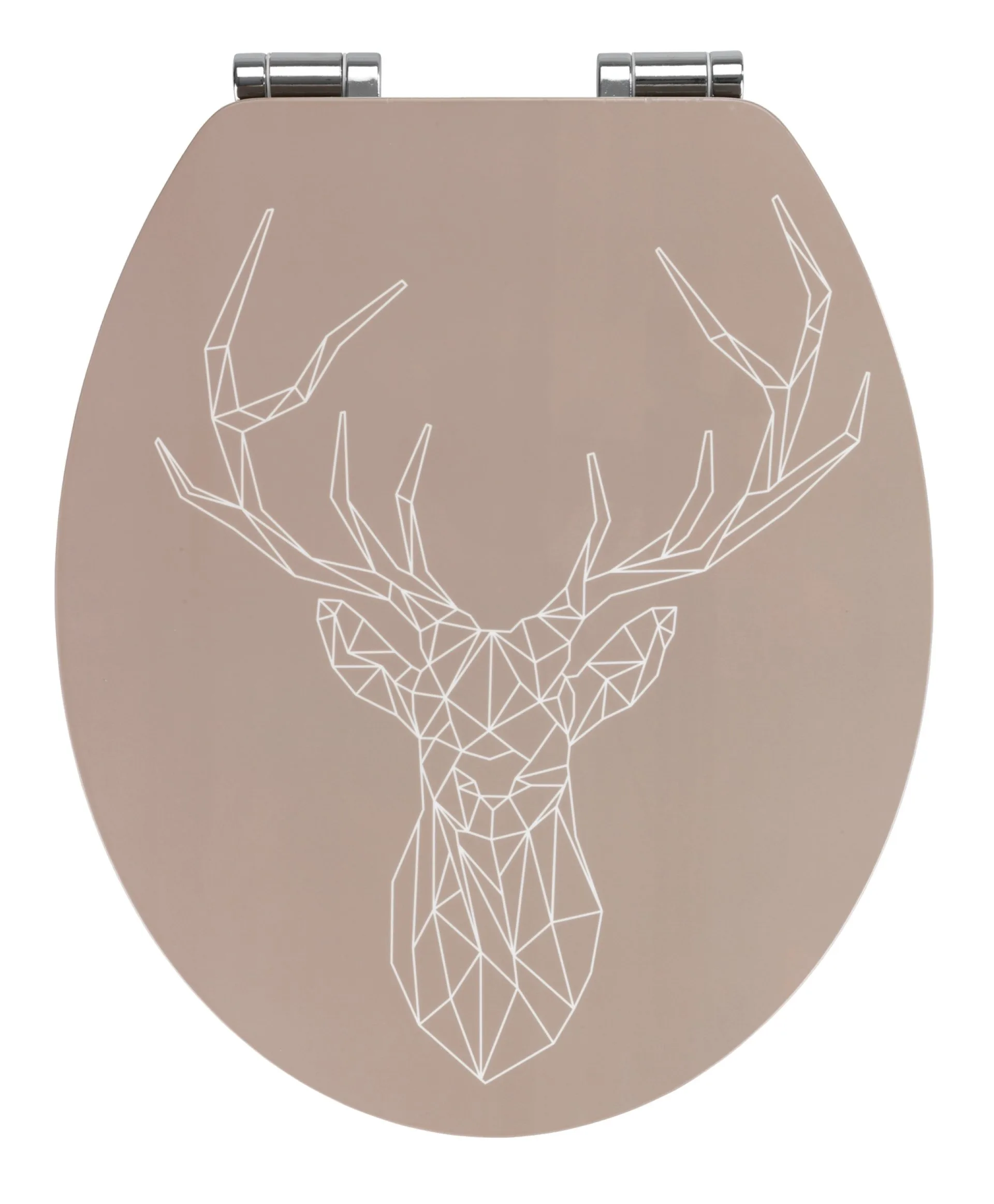 WENKO STAG WC-Sitz, Beige, MDF/Bambus