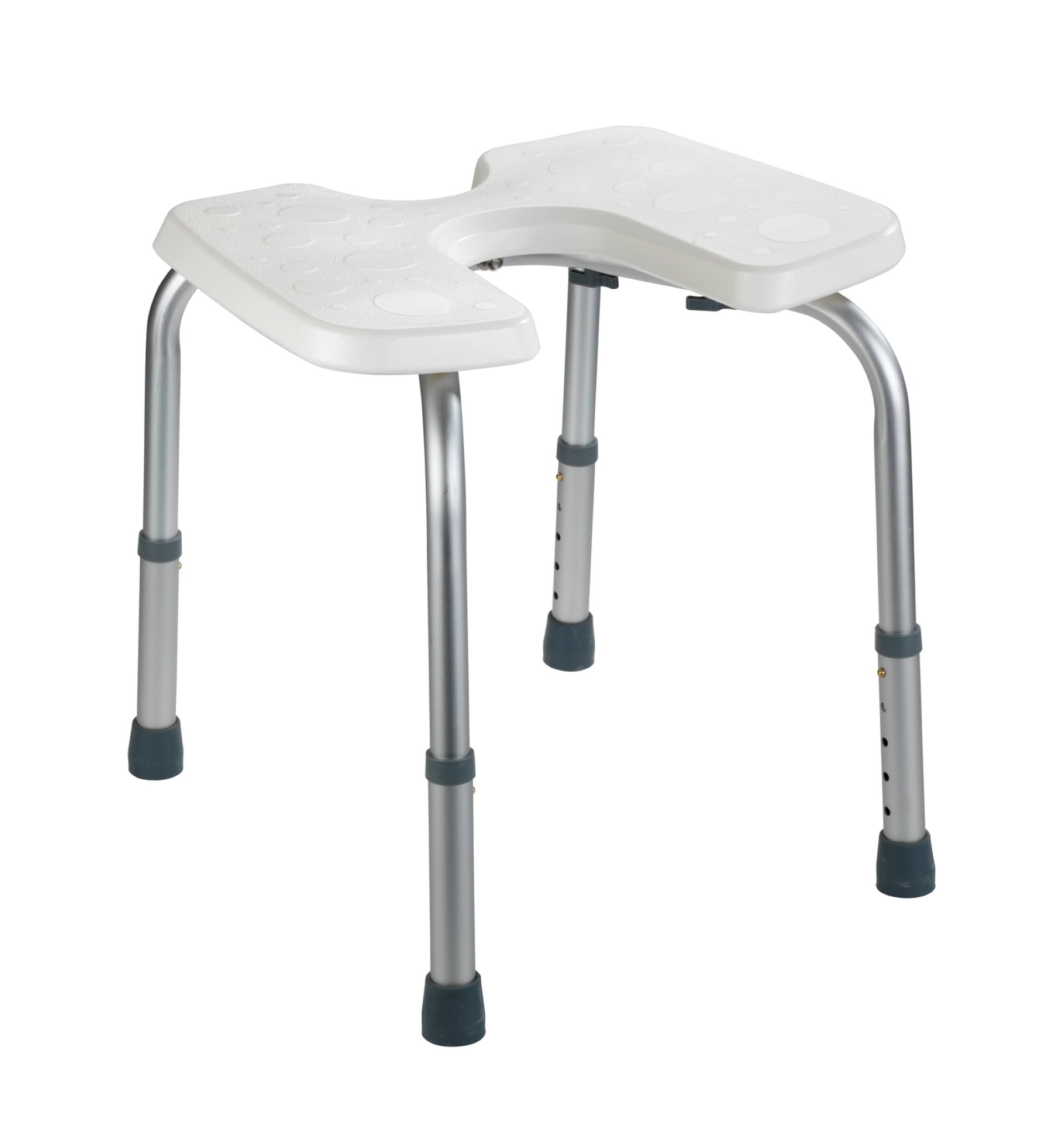 WENKO SECURA Hygienehocker, Weiß, 120 kg Tragkraft, höhenverstellbar