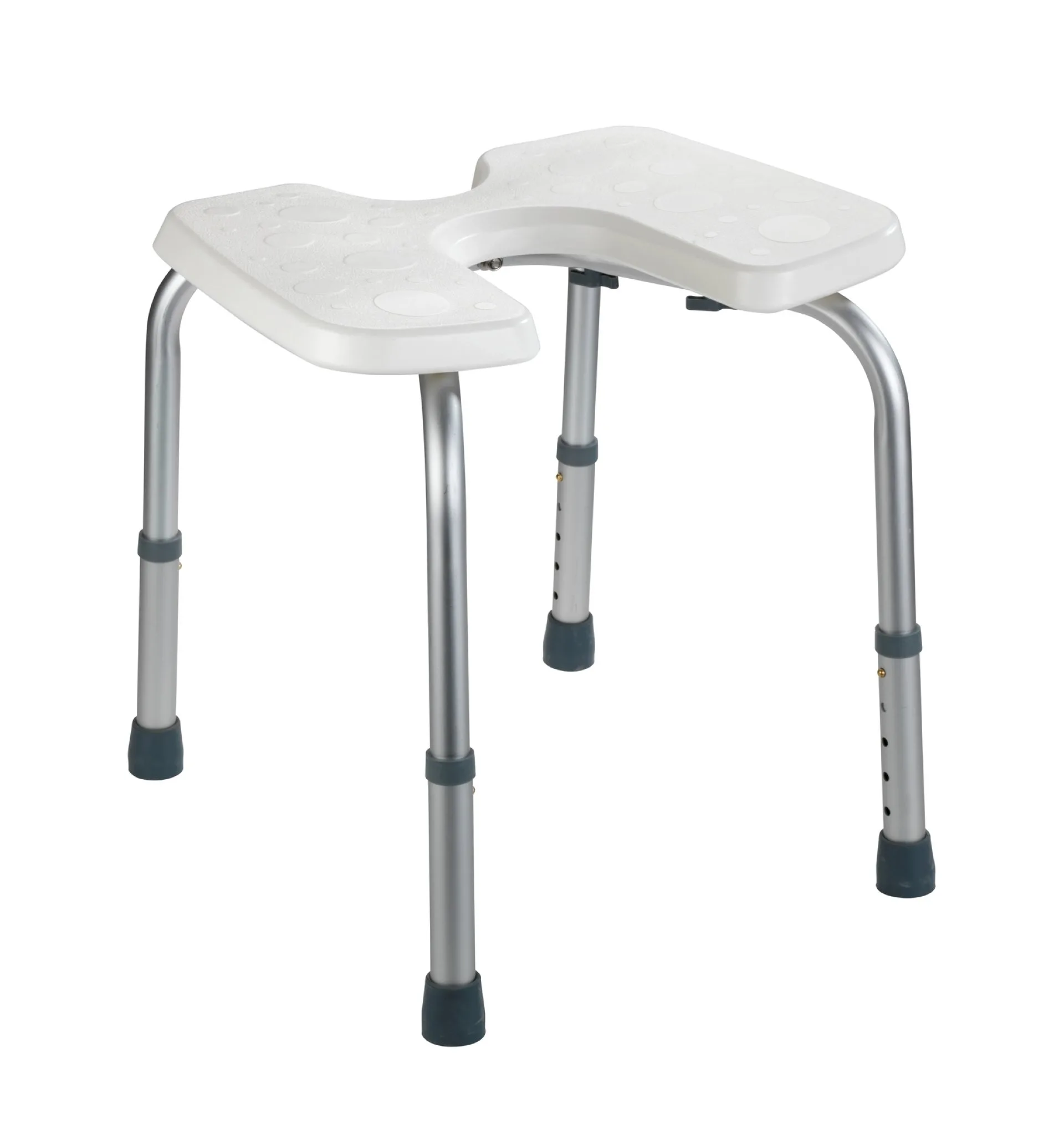 WENKO SECURA Hygienehocker, Weiß, 120 kg Tragkraft, höhenverstellbar
