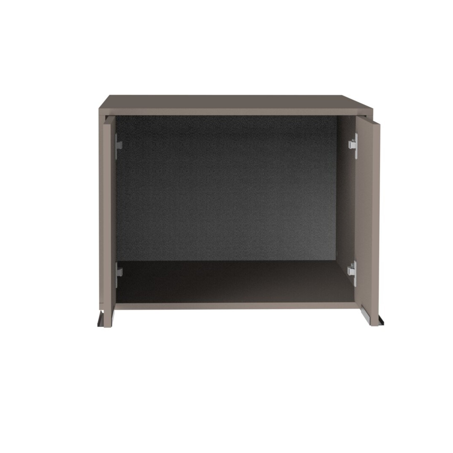 FACKELMANN Waschturm Set 3-teilig 65 cm breit, Grau, Trockner-/Waschmaschinenaufsatz + Aufsatzschrank + Unterbauschrank, mit Fuß