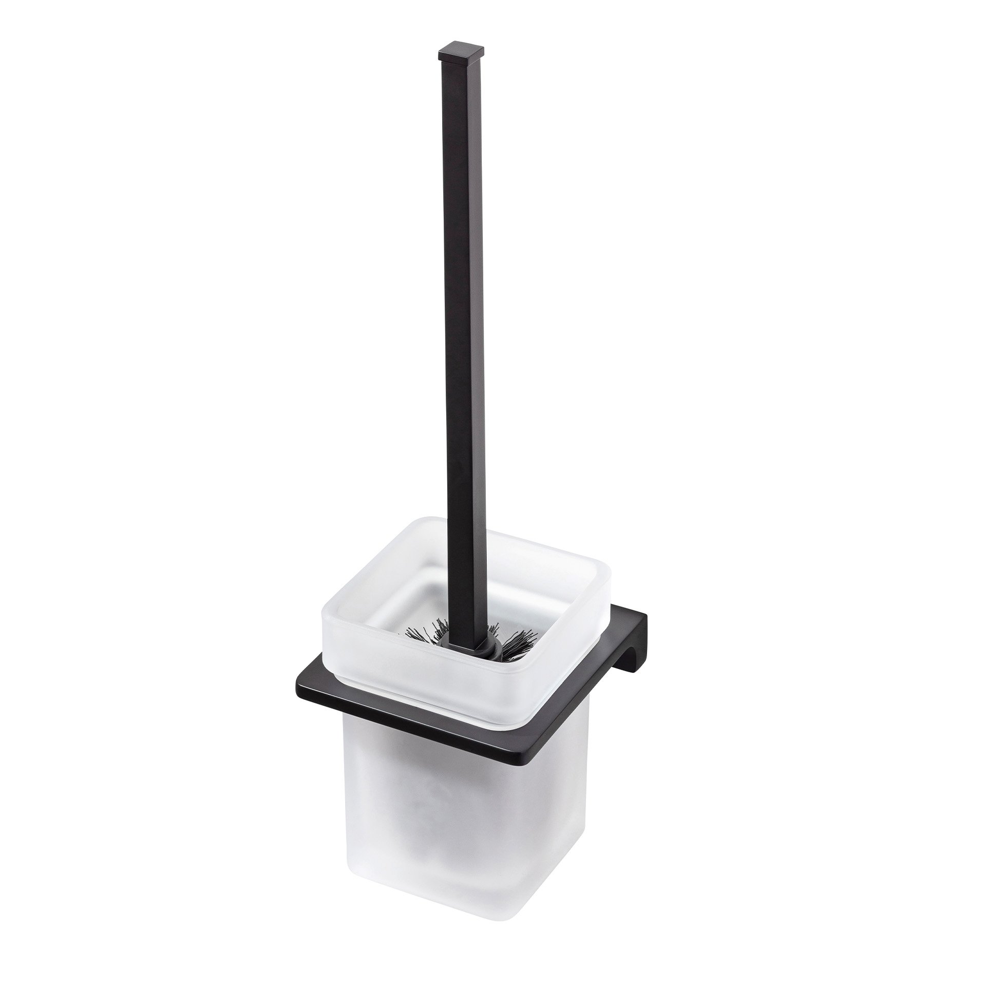 BadeDu SIRIUS Toilettenbürste mit Halter Schwarz matt