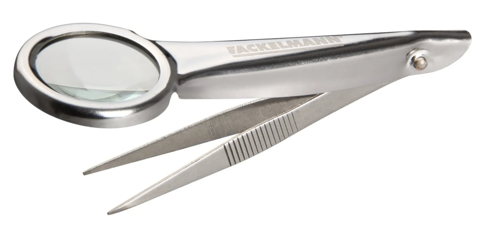Fackelmann Pinzette mit Lupe 9,5 cm