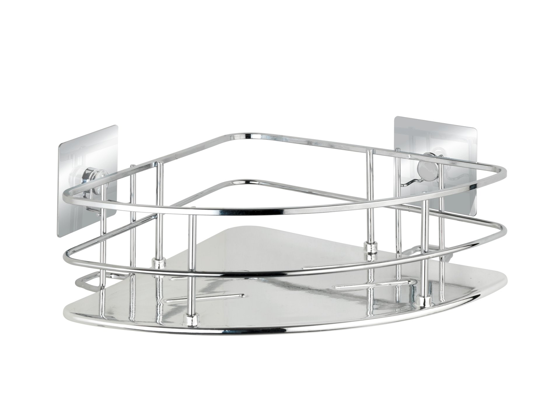 WENKO QUADRO Dusch Eckablage, rostfrei, Befestigen ohne bohren, Turbo-Loc®