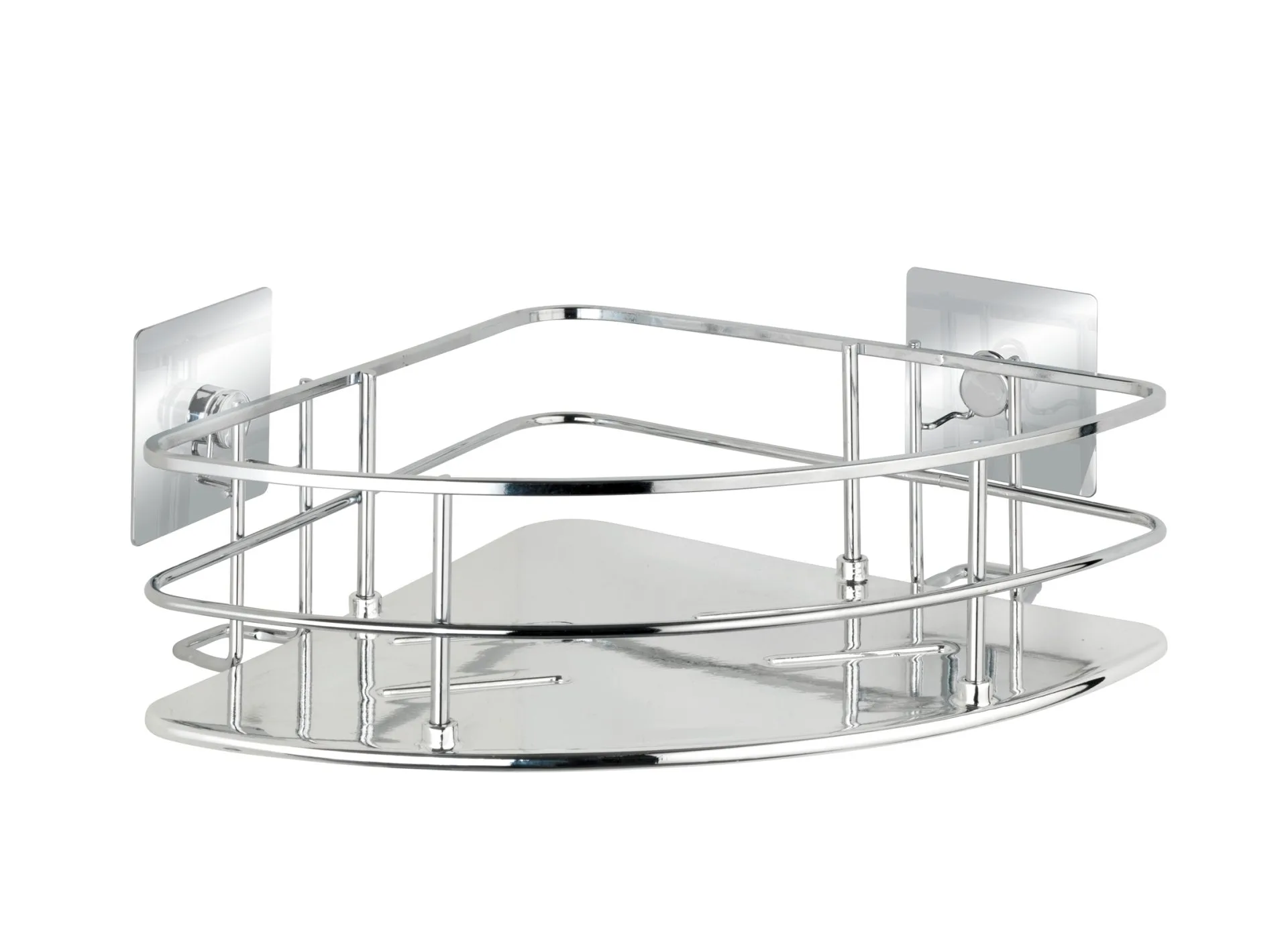 WENKO QUADRO Dusch Eckablage, rostfrei, Befestigen ohne bohren, Turbo-Loc®