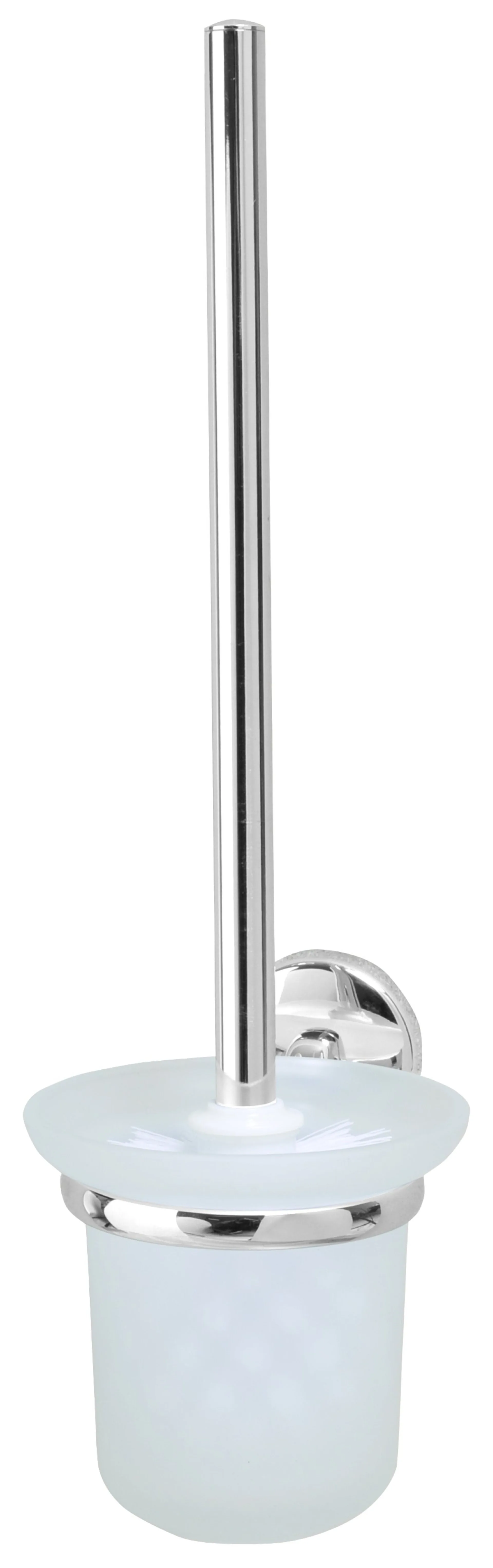 FACKELMANN VISION WC-Garnitur, Chrom + Wandhalterung
