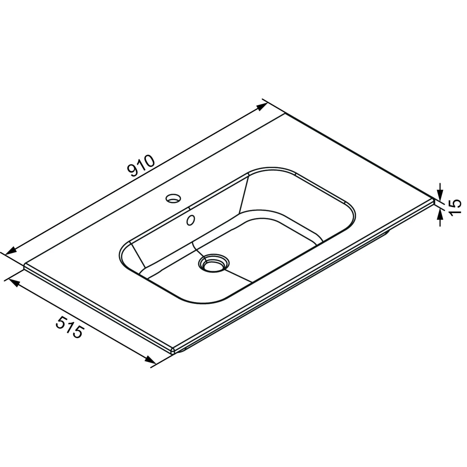 Lanzet K5 Keramik Waschbecken 91 cm