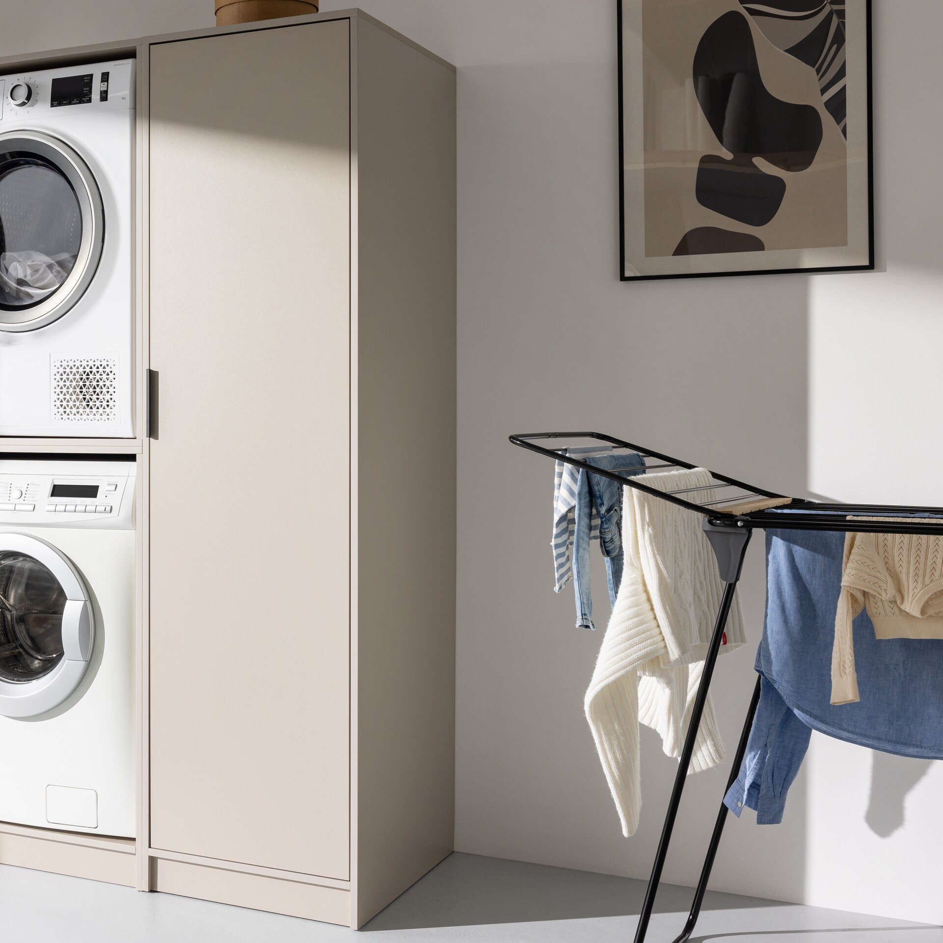 FACKELMANN Putzschrank 50 cm breit, Grau