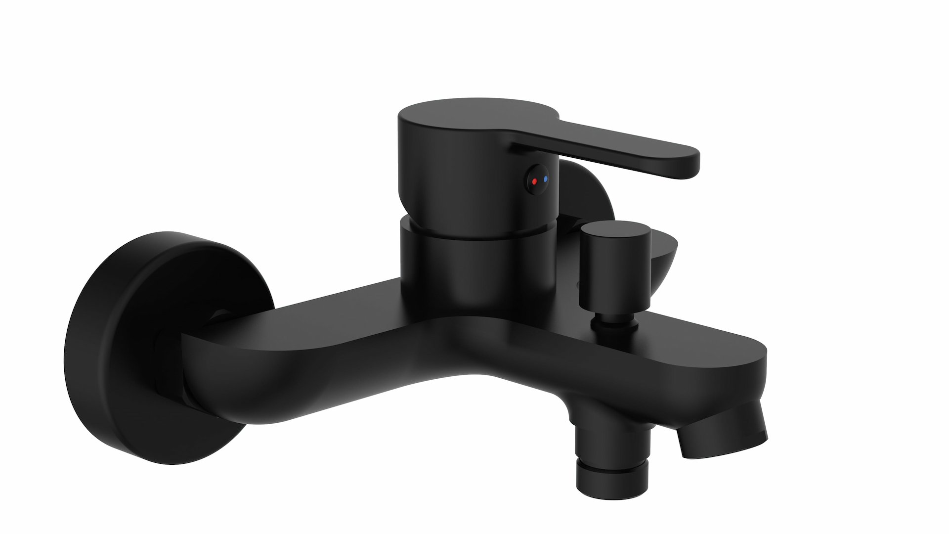 Schütte DENVER Wannenfüllarmatur, Schwarz matt