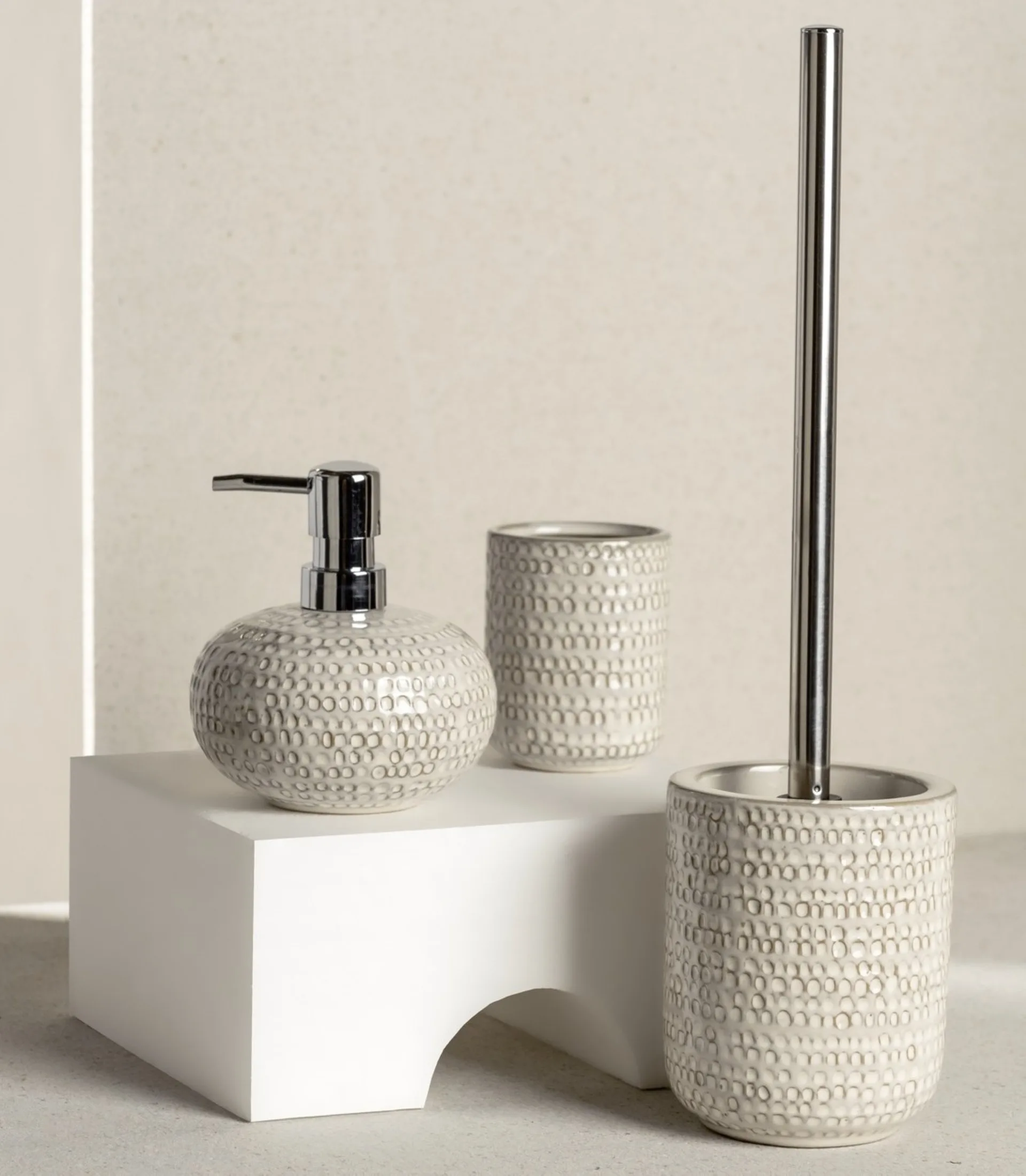 WENKO PERGOLE WC-Garnitur, Beige, Keramik