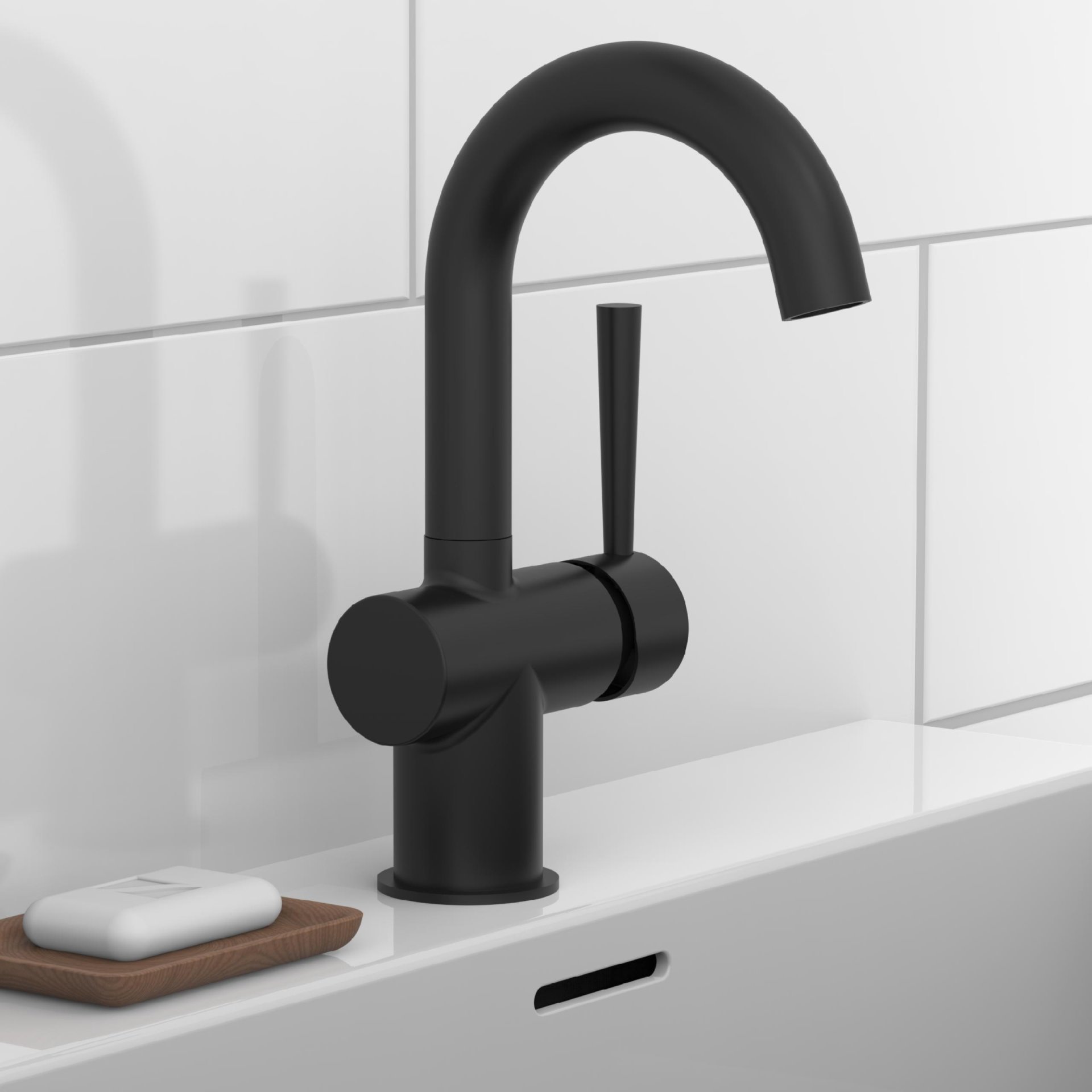 SCHÜTTE CORNWALL Waschtischarmatur, Schwarz matt