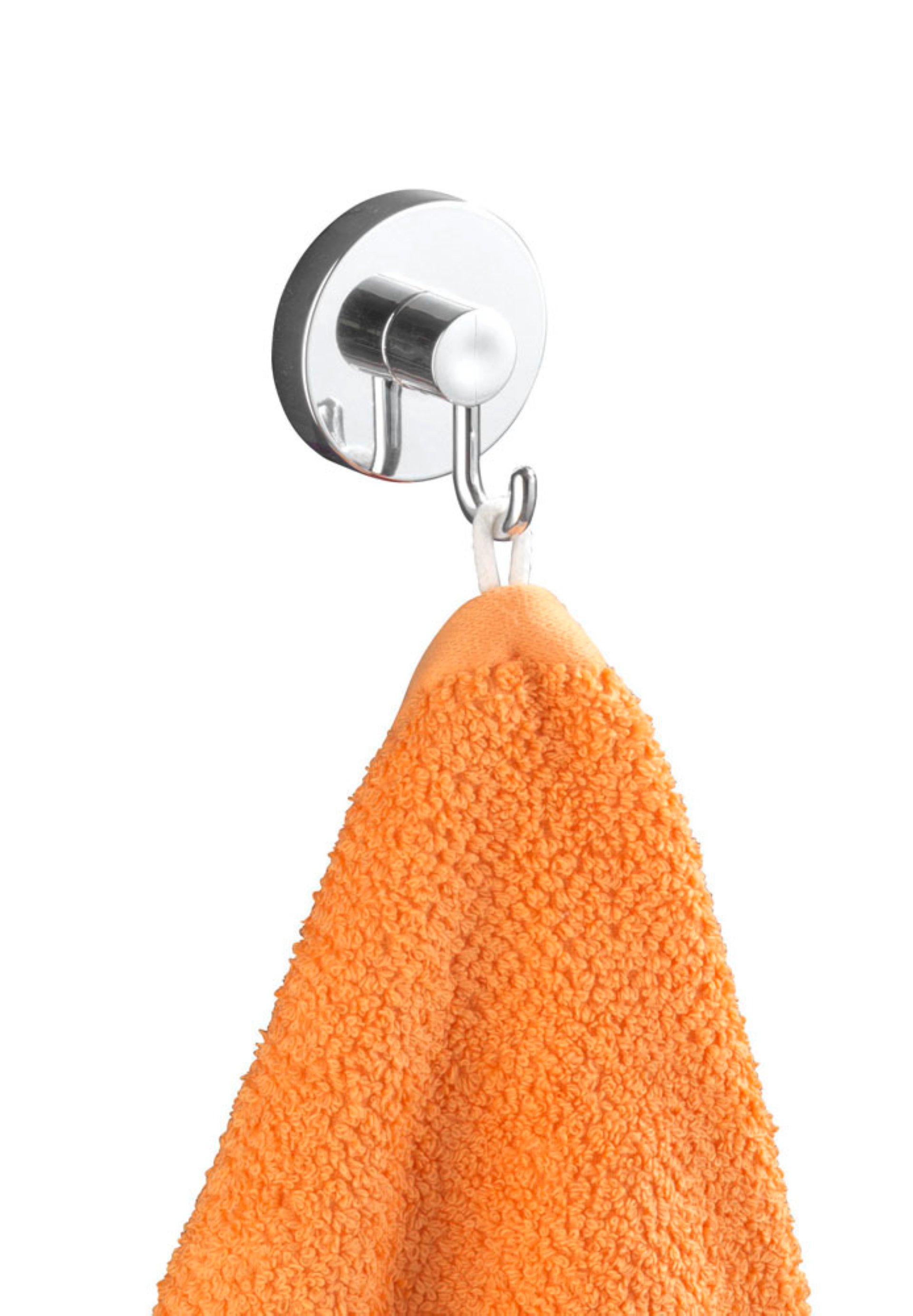 WENKO VACCUM-LOC Haken, Chrom, 4er Set, Befestigen ohne bohren