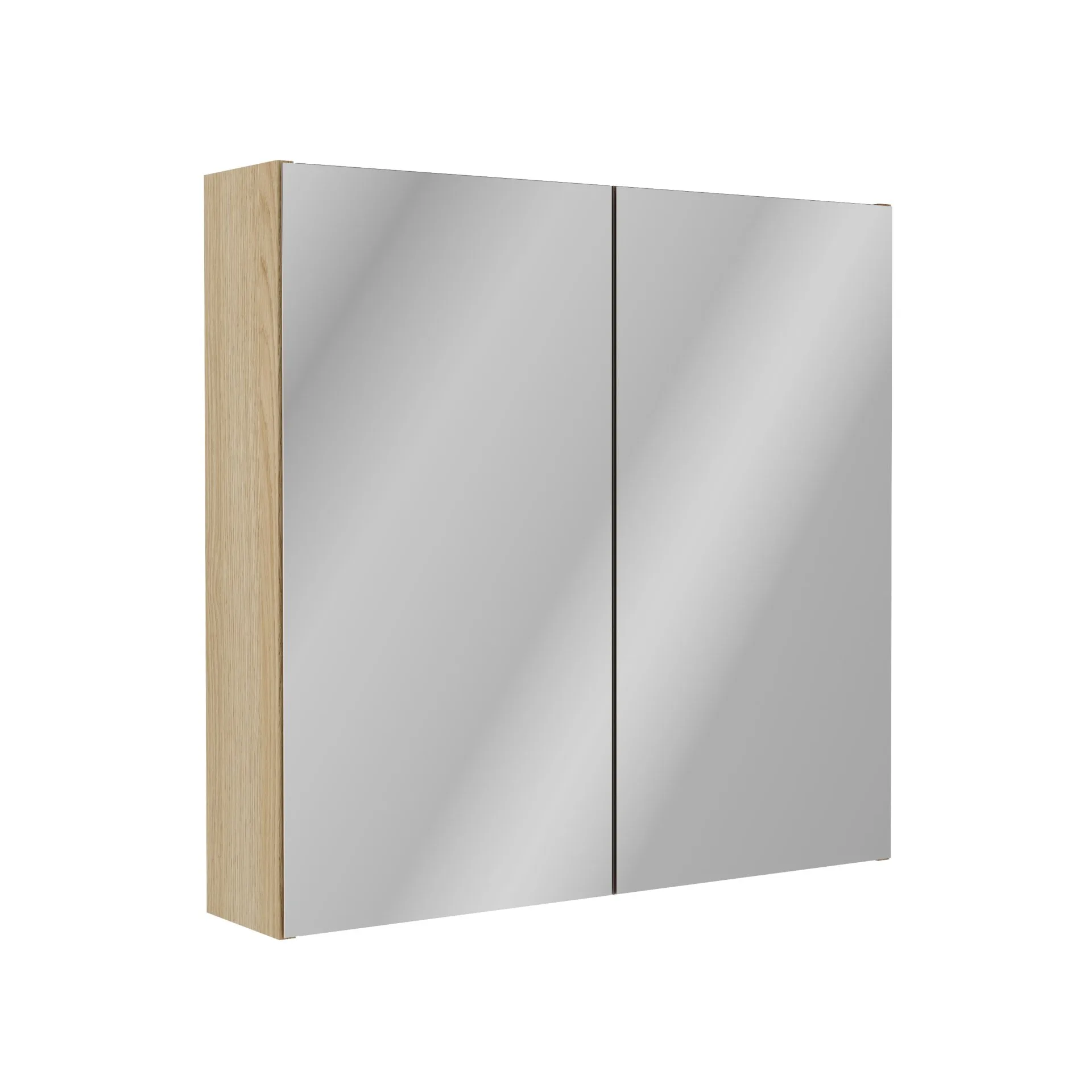 FACKELMANN COMPACT LINE Spiegelschrank 70 cm breit, Braun hell