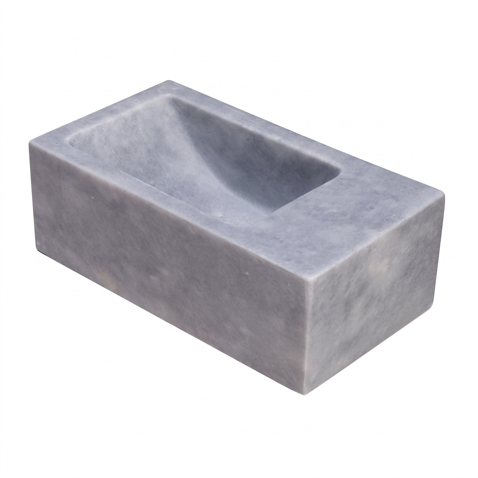 FORZALAQUA VENETIA XS Waschbecken 29 cm breit, Marmor, Naturstein, ohne Hahnloch