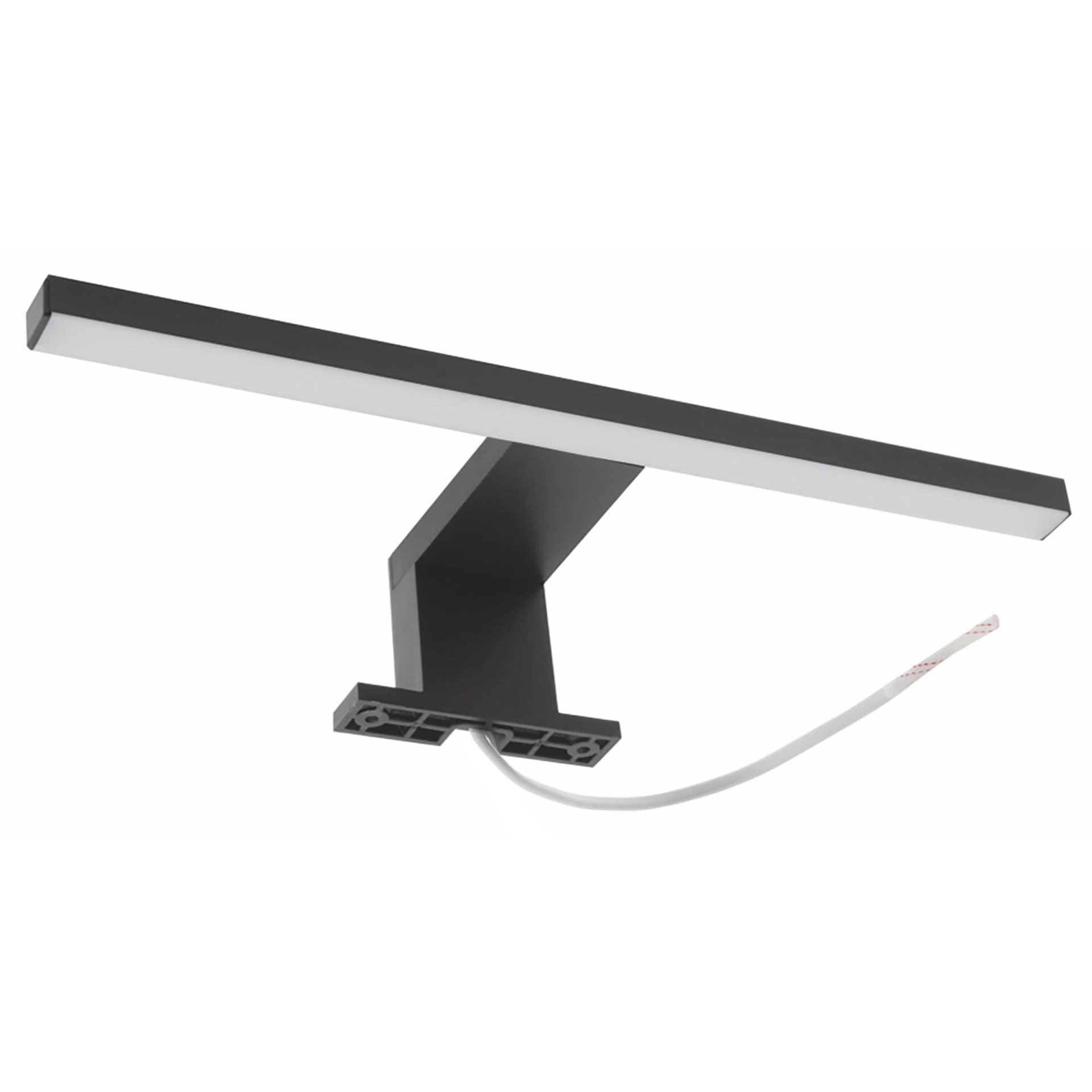 BADEDU LED Aufsatzleuchte 30 cm, Schwarz