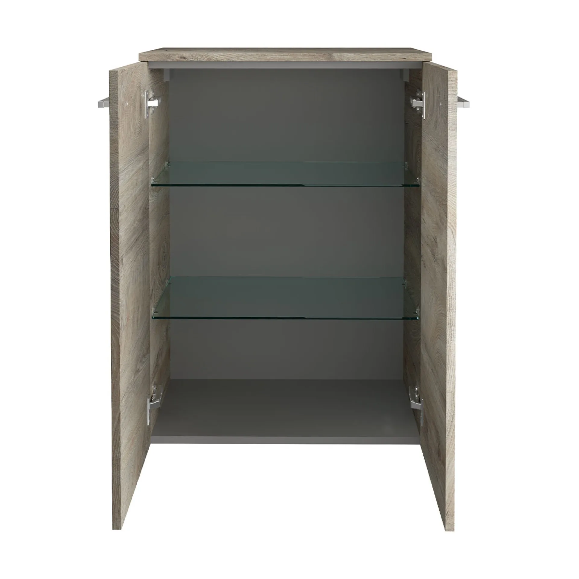 FACKELMANN B.STYLE Doppel Midischrank 60 cm breit, Braun hell