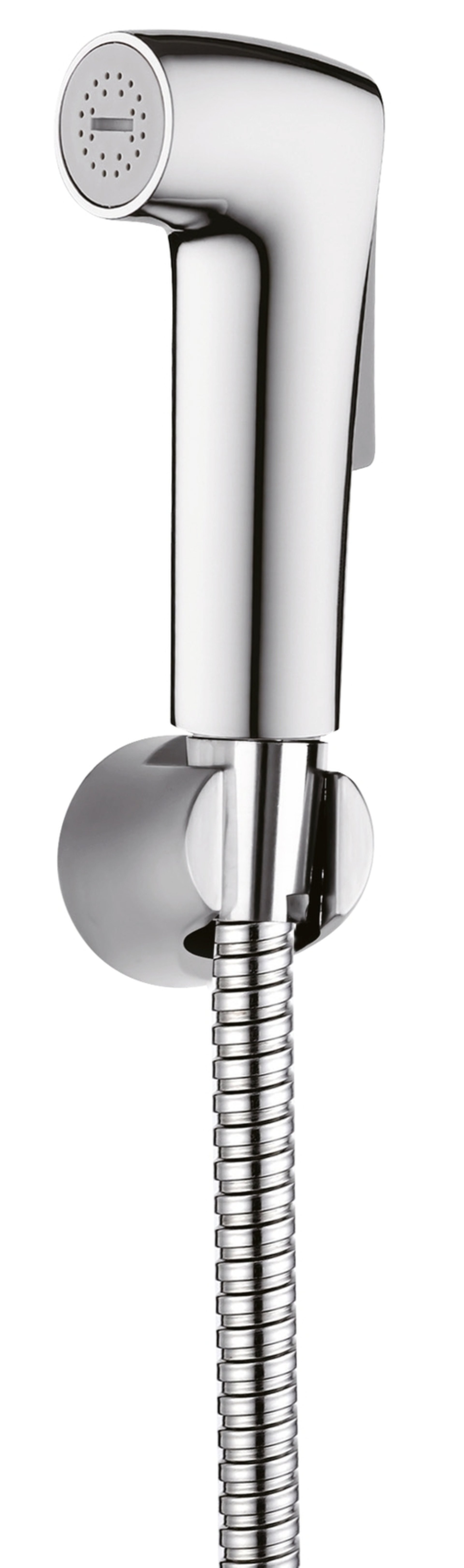 WENKO Bidet Handbrause 120 cm, Chrom glänzend + Wandhalterung + Schlauch