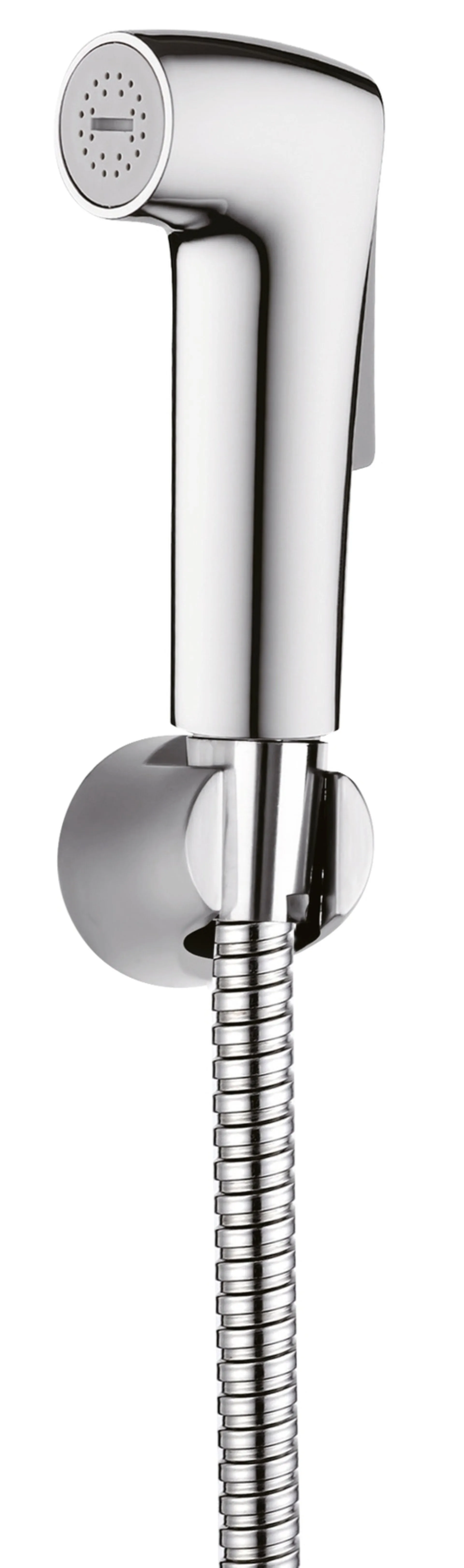 WENKO Bidet Handbrause 120 cm, Chrom glänzend + Wandhalterung + Schlauch