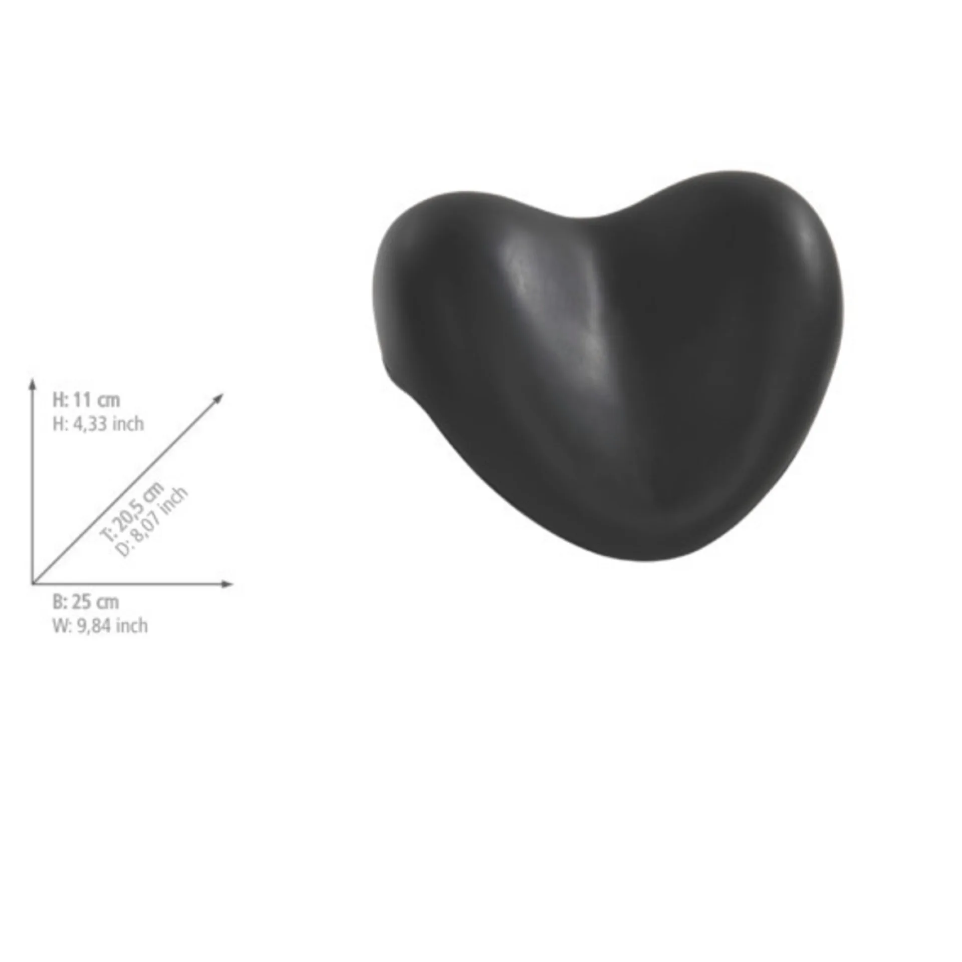 WENKO TROPIC Badewannenkissen, Schwarz