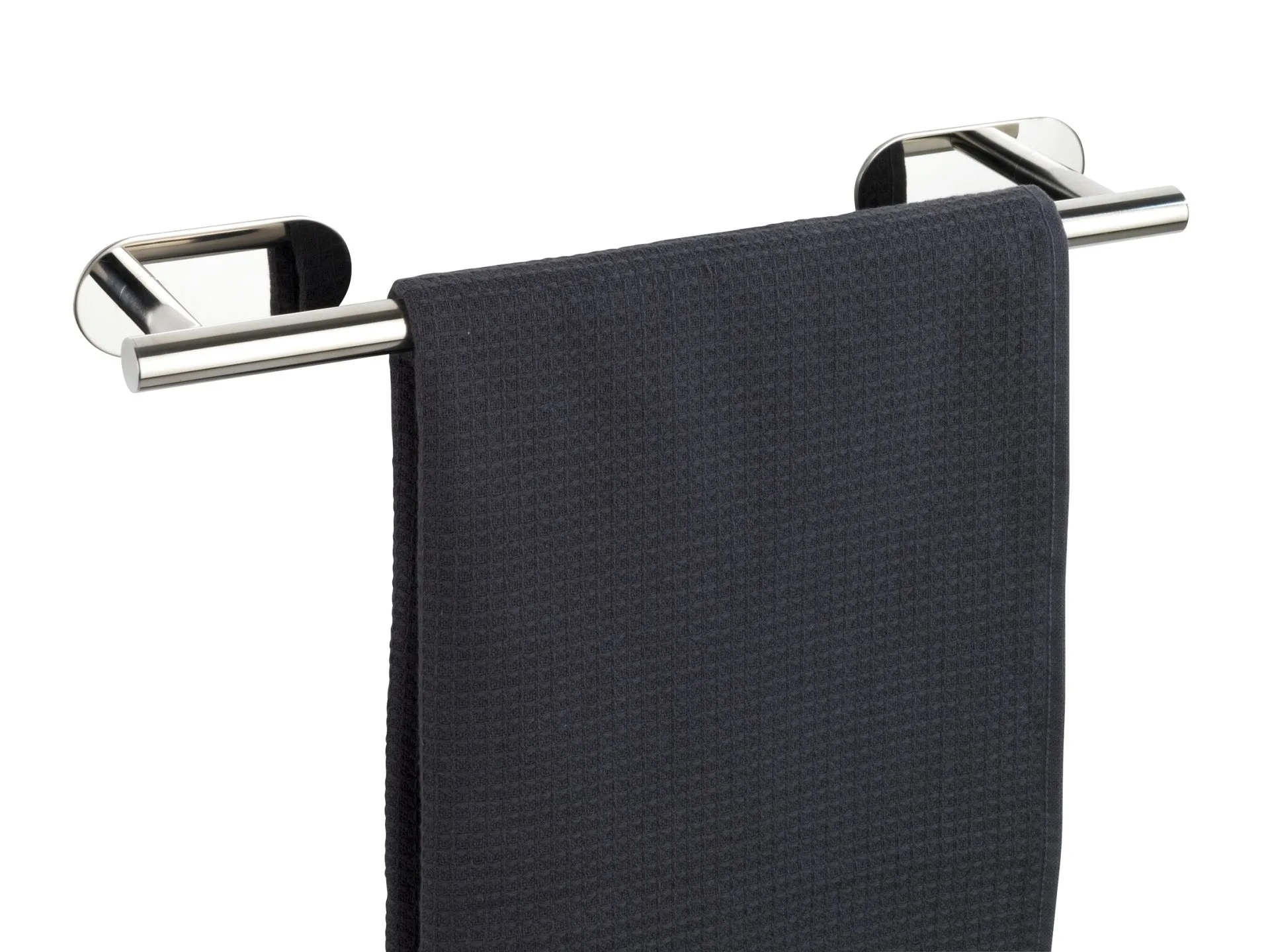 WENKO OREA Handtuchhalter 40 cm, Chrom glänzend, Edelstahl, Befestigen ohne Bohren