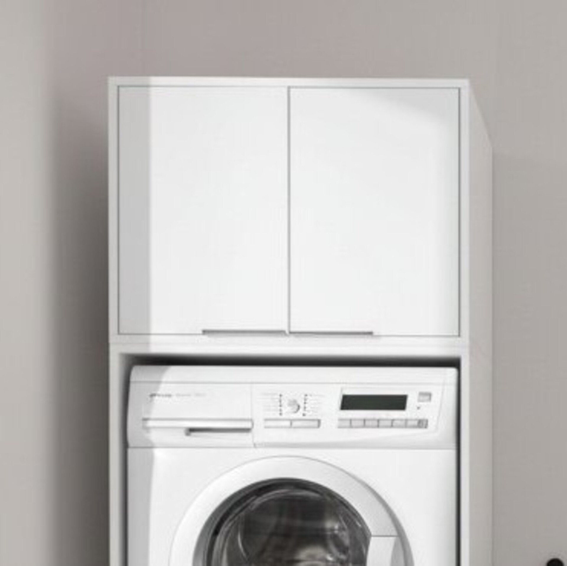 FACKELMANN Waschmaschinen Aufsatzschrank 65 cm breit, Weiß