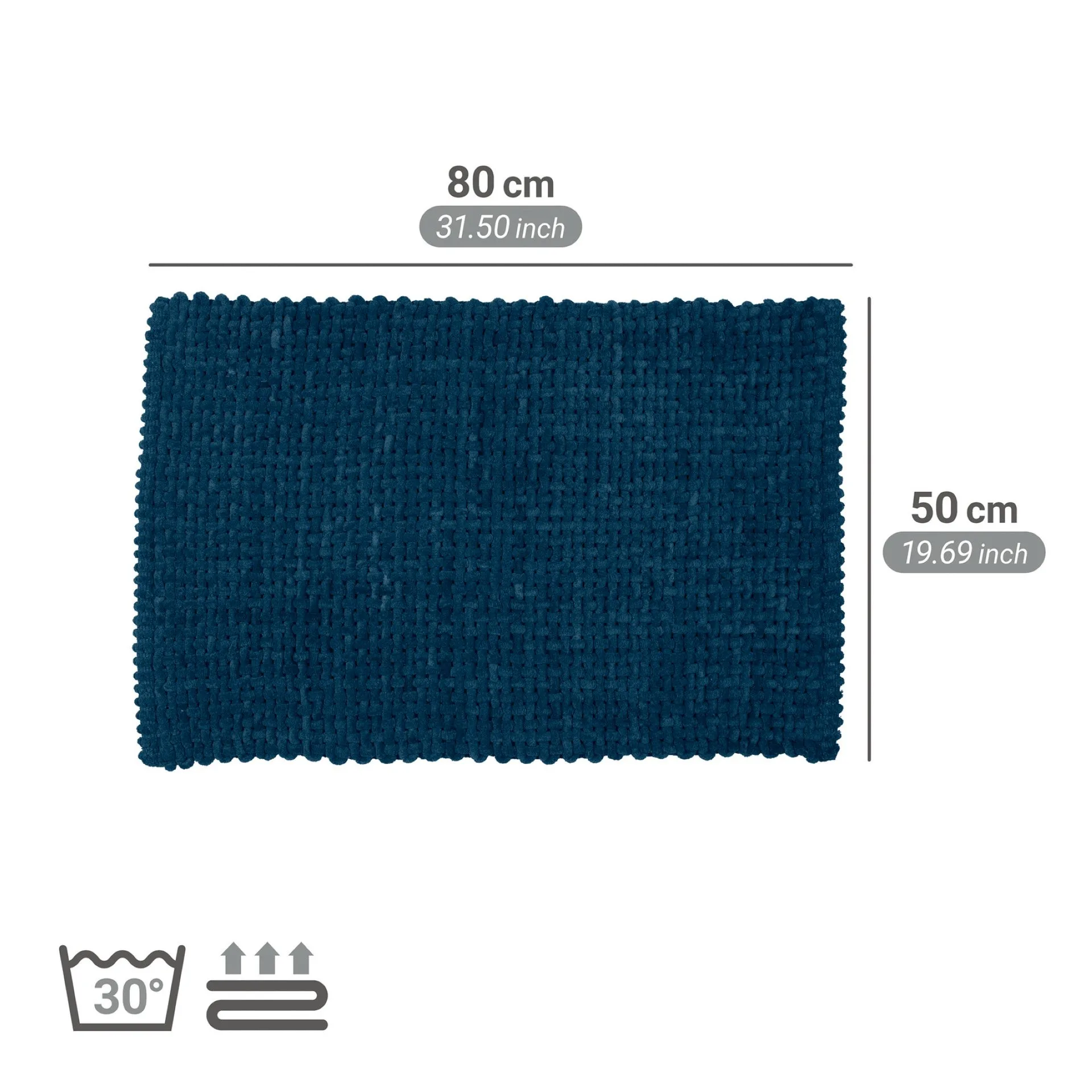 WENKO COVELO Badteppich 50 x 80 cm, Blau