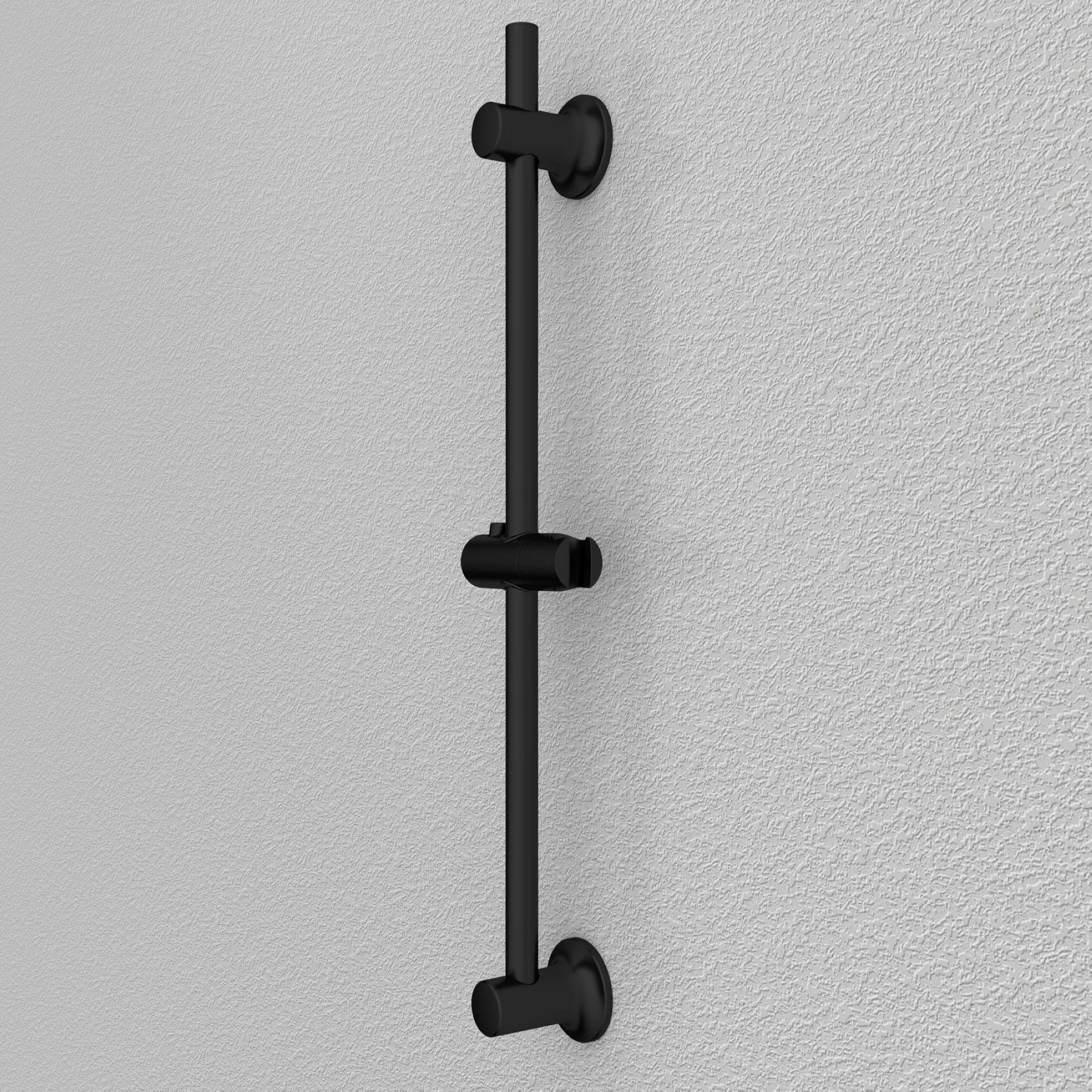 WENKO Duschstange 70 cm, Schwarz, Befestigen ohne Bohren
